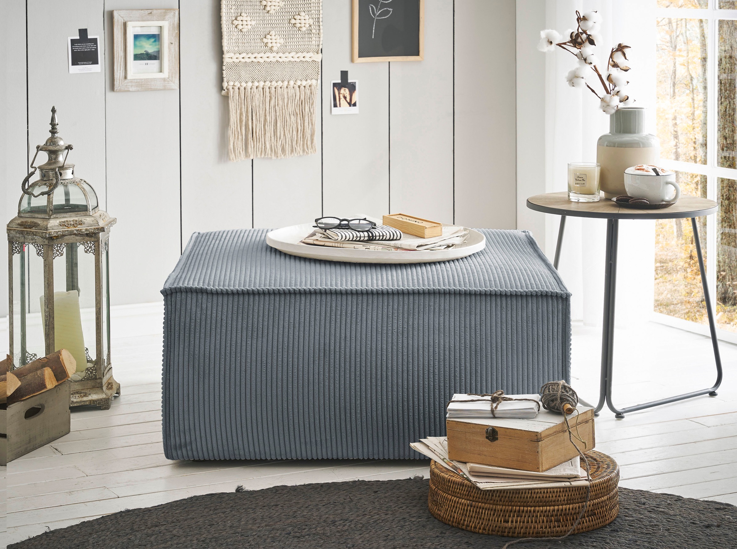 Home affaire Hocker »SHERWOOD« Hocker quadratisch, ideale Ergänzung zum Loveseat SHERWOOD