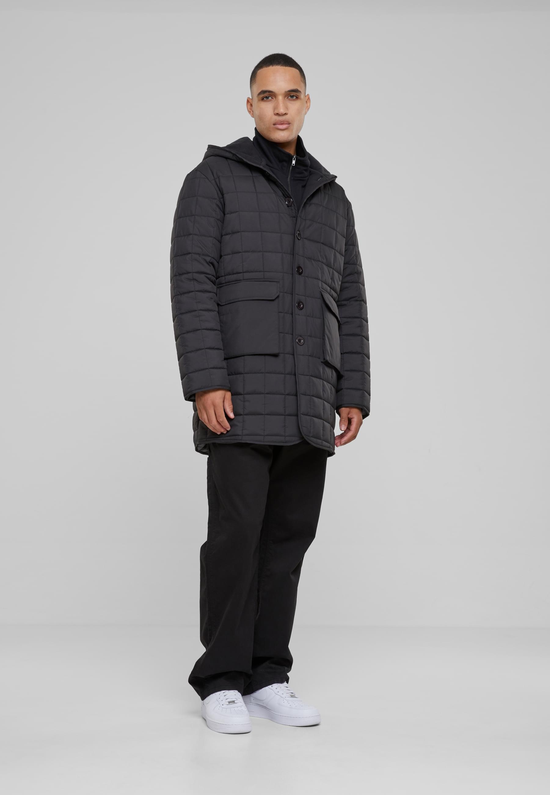 URBAN CLASSICS Winterjacke »Urban Classics Herren Polar Fleece Lined Parka«, (1 St.), mit Kapuze