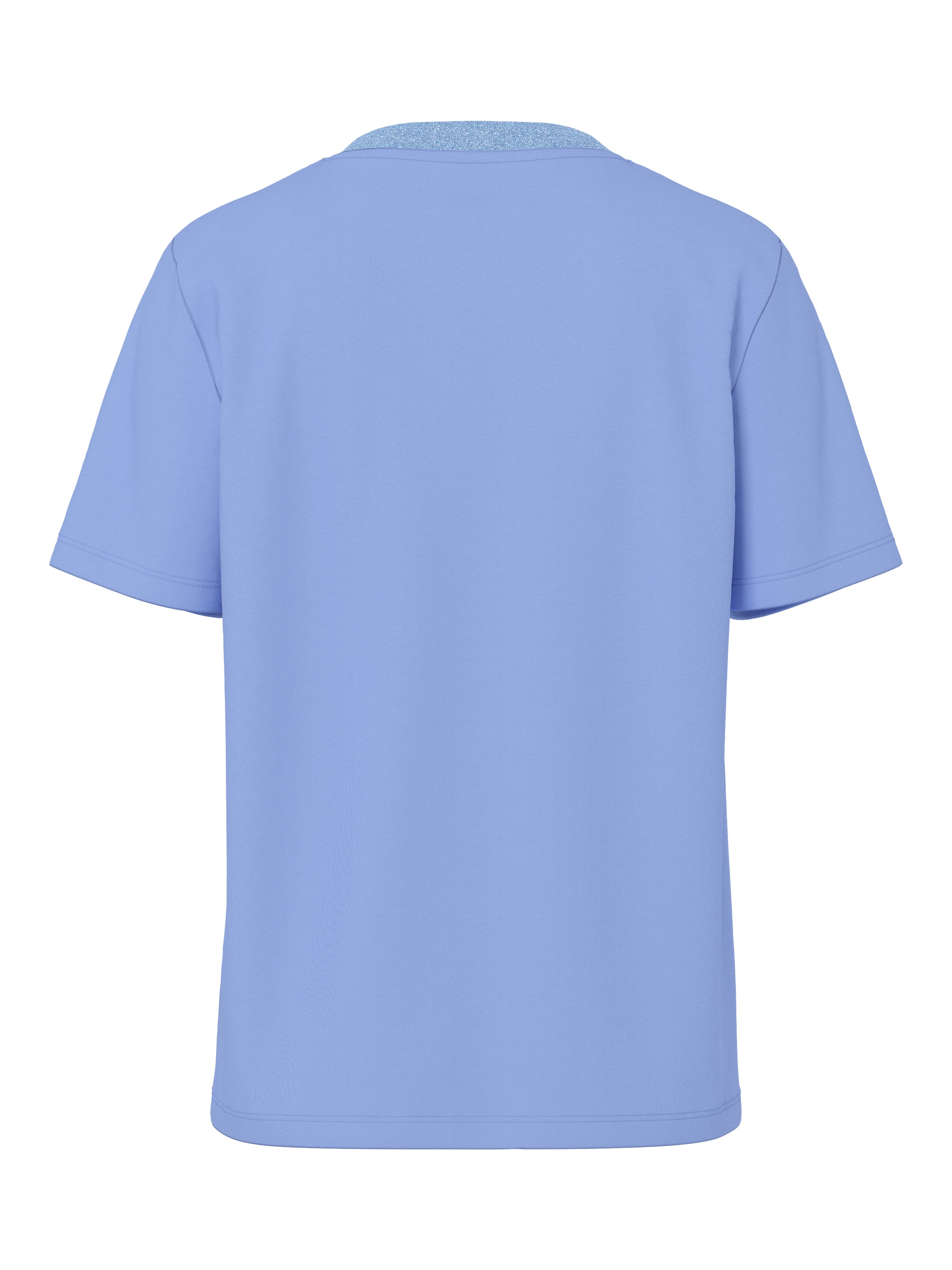 pieces Kurzarmshirt »PCRIA SS LUREX NECK TEE JRS NOOS BC« mit Glitzerdetail