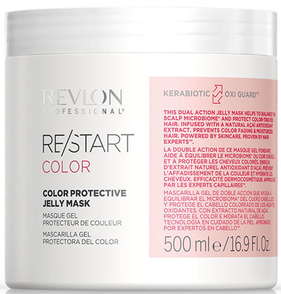 Haarmaske "Re/Start COLOR Protective Jelly Mask 500 ml", 500ml, rosa, REVLON PROFESSIONAL, Haarpflegemittel, Beugt Verblassung der Haarfarbe vor und