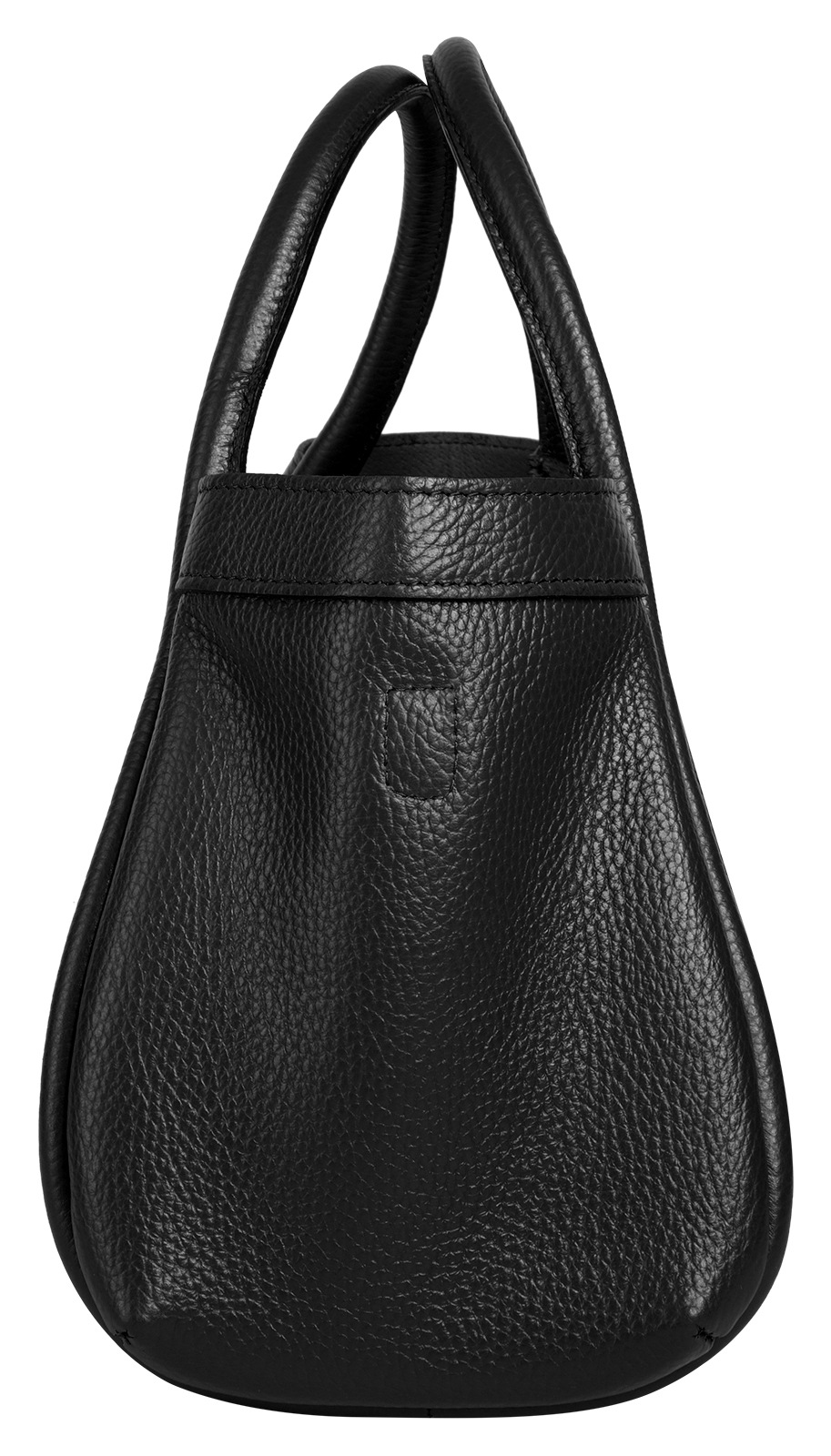 Henkeltasche CLUTY "2 in 1", Damen, Gr. B/H/T: 34cm x 20cm x 13cm onesize, schwarz, Leder, leicht glänzend, unifarben, Taschen, echt Leder, Made in Italy 3