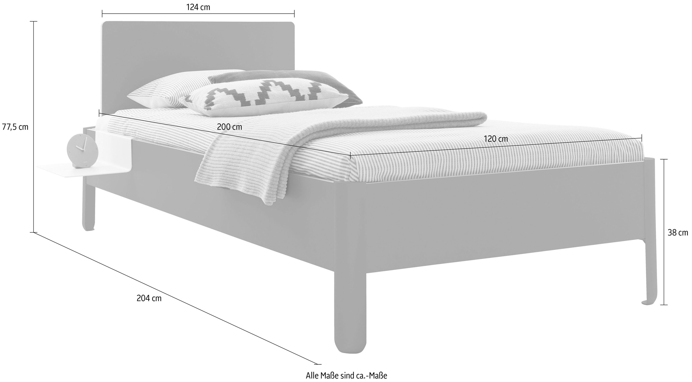 Müller SMALL LIVING Einzelbett »NAIT«, mit Kopfteil, ausgezeichnet mit dem German Innovation Award 2020