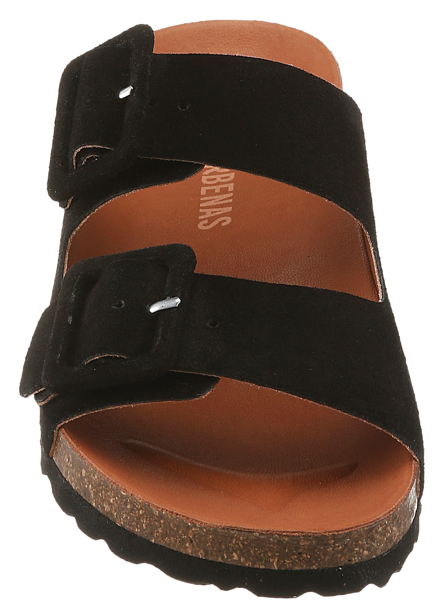 VERBENAS Pantolette »Randell Velour«  Sommerschuh, Flat, Hausschuh mit Softfußbett