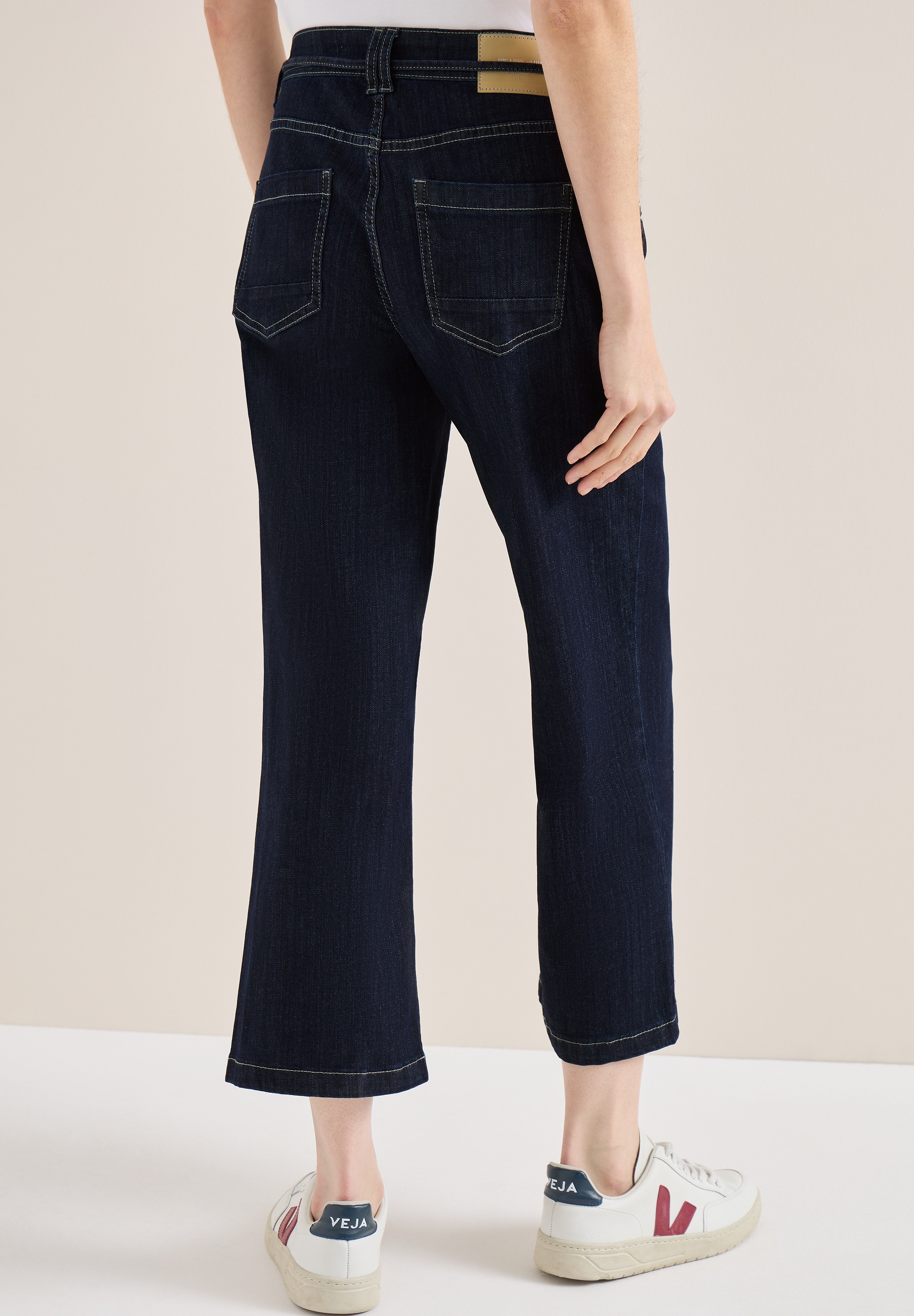 Cecil Weite Jeans "Style Neele" 7/8-Länge mit Gürtel-Detail günstig online kaufen