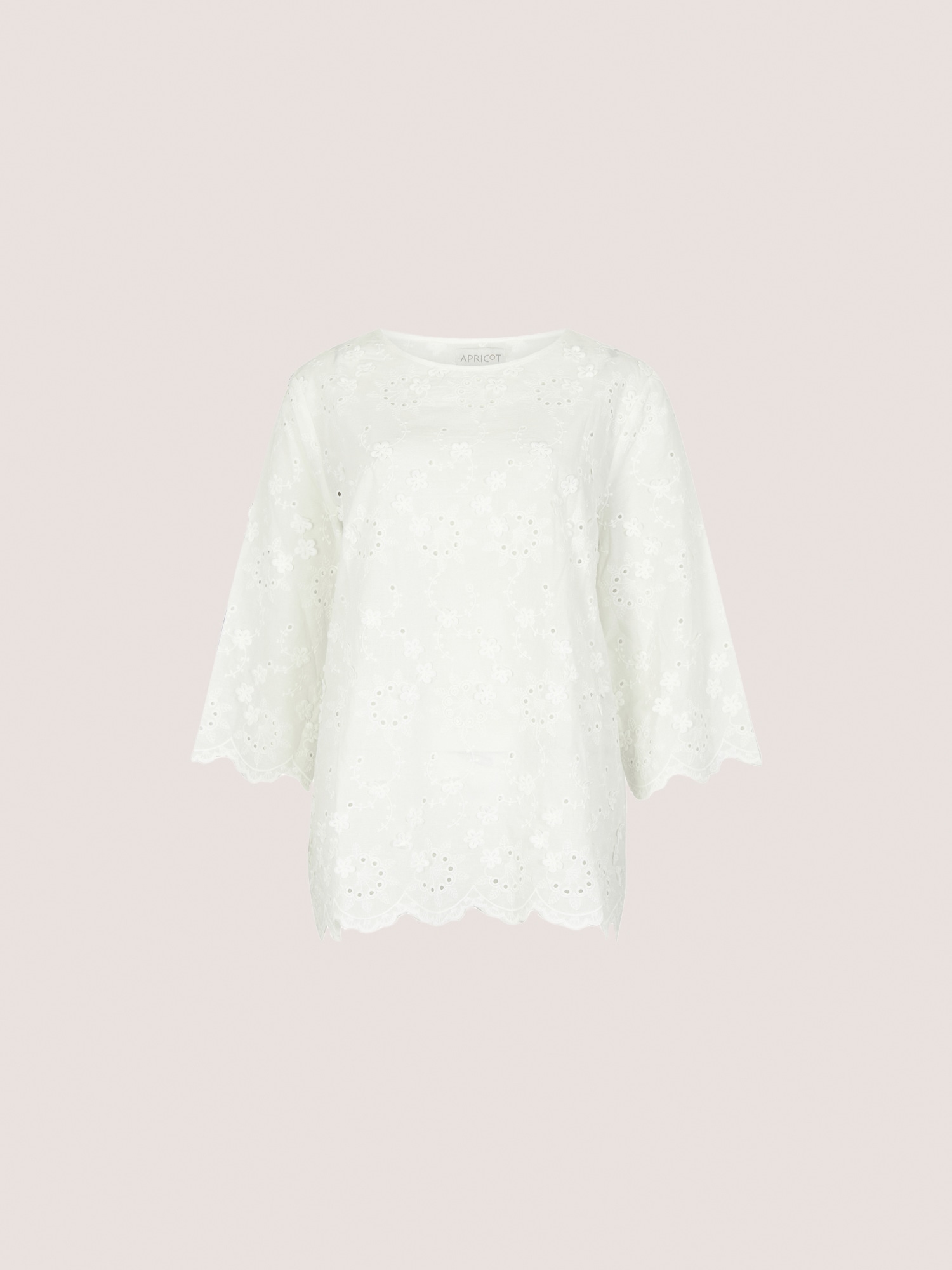 Apricot Klassische Bluse »Bluse« mit Lochstickerei und 3D Blumen