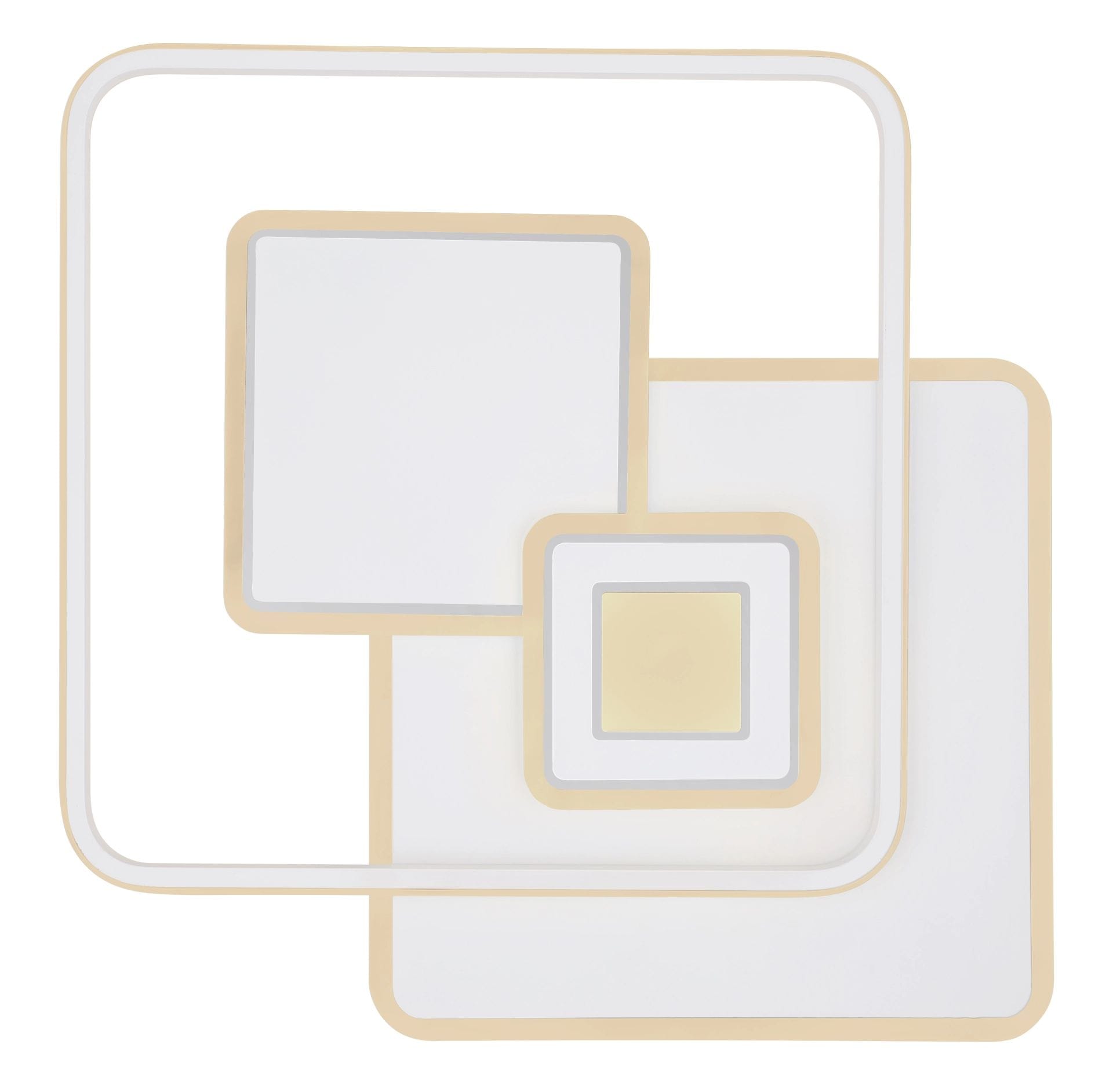 GLOBO LIGHTING LED Deckenleuchte »RODERICK«, Leuchtmittel LED-Modul | LED fest integriert, Deckenlampe, Designleuchte, Wohnzimmer, Schlafzimmer, quadratisch