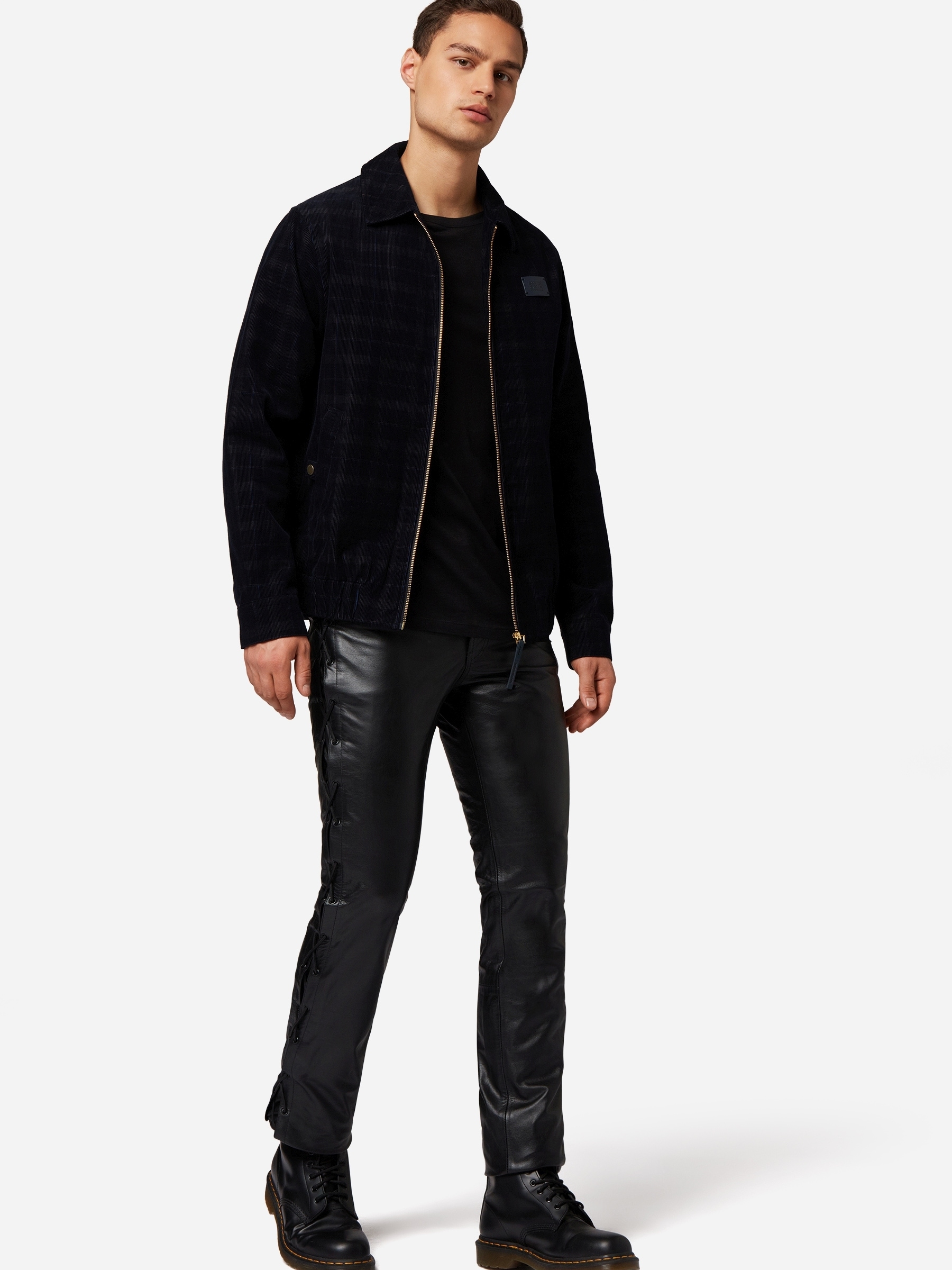 RICANO Lederhose »Lederhose S/L Jeans 01 (Büffel Nappa - geschnürt)«  Handgefertigt aus echtem Leder