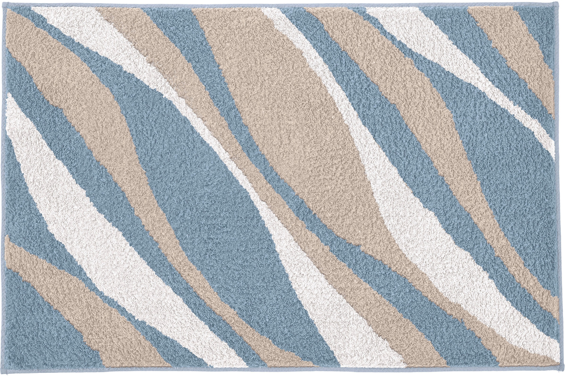 Kleine Wolke Badematte »Dream«, rutschhemmend beschichtet, fußbodenheizungsgeeignet, Badteppich, Wellen Design