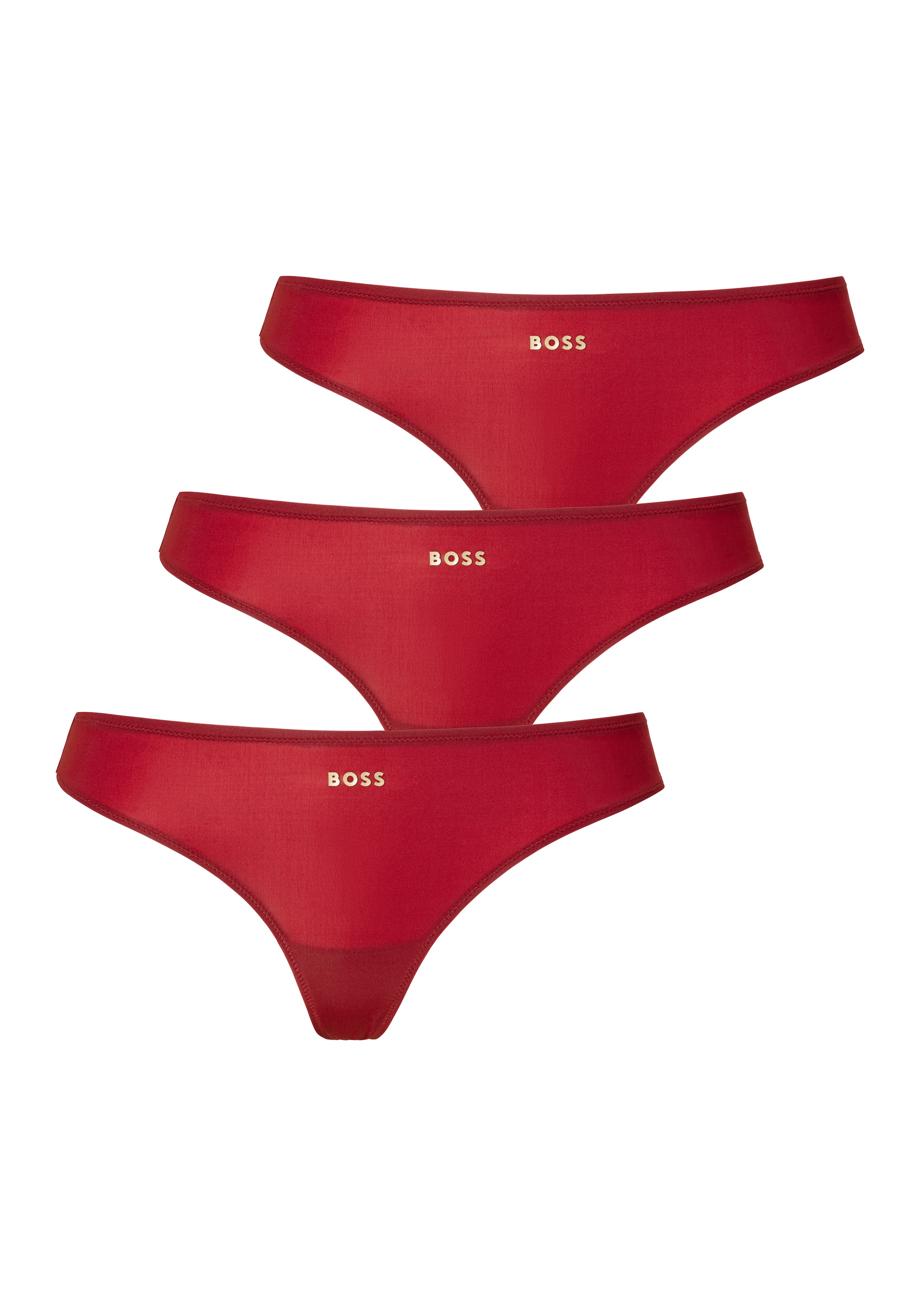 BOSS Tanga, (Packung, 3 St.), mit Markenlogo günstig online kaufen