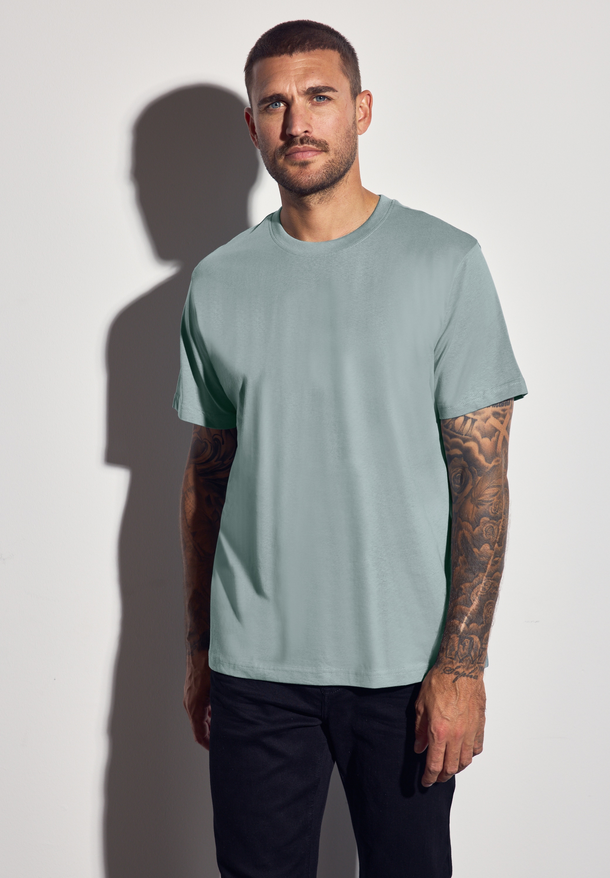 STREET ONE MEN T-Shirt, aus reiner Baumwolle günstig online kaufen