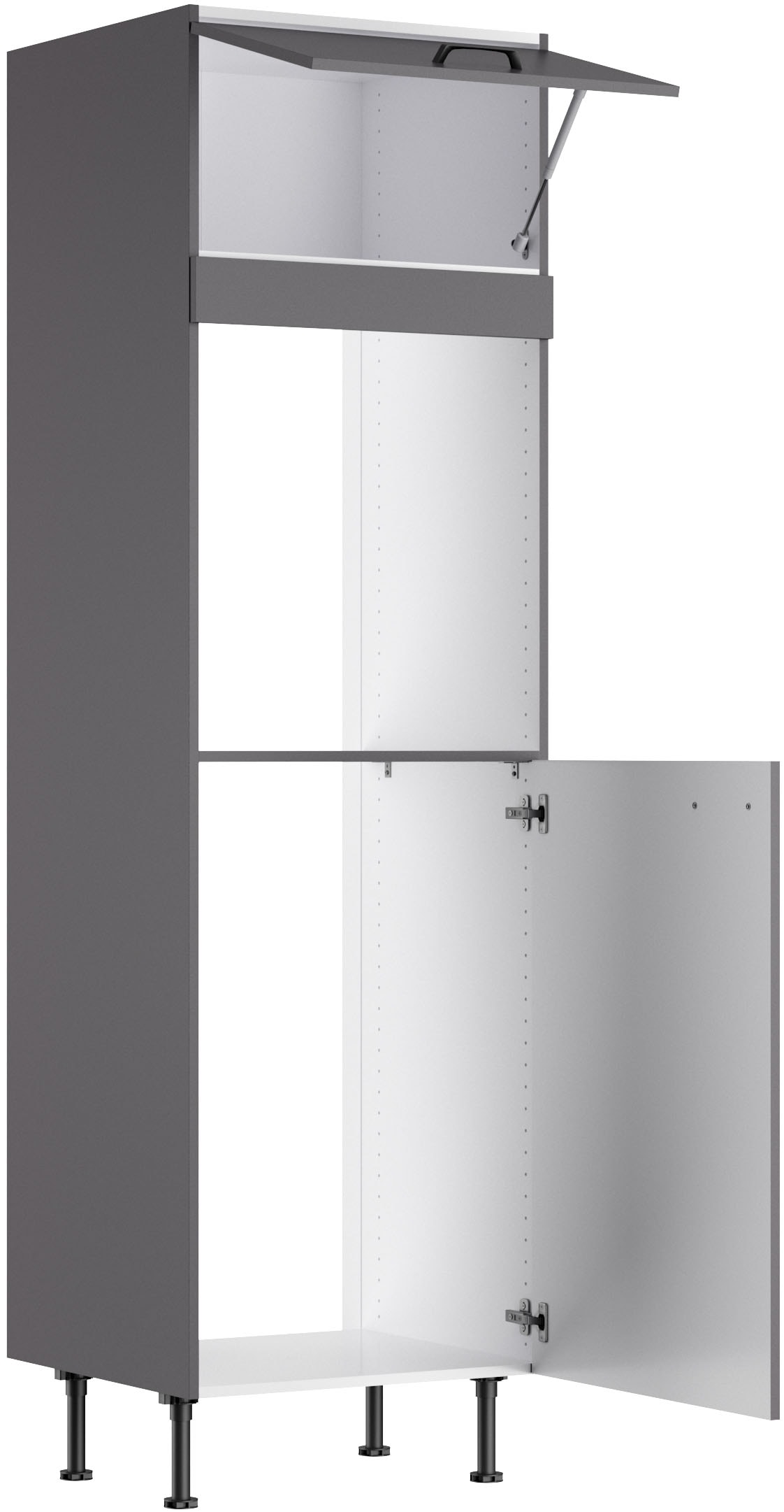 KOCHSTATION Backofen/Kühlumbauschrank »KS-Paula« 60 cm breit, 211 cm hoch, mit 1 Klappe, 1 Tür