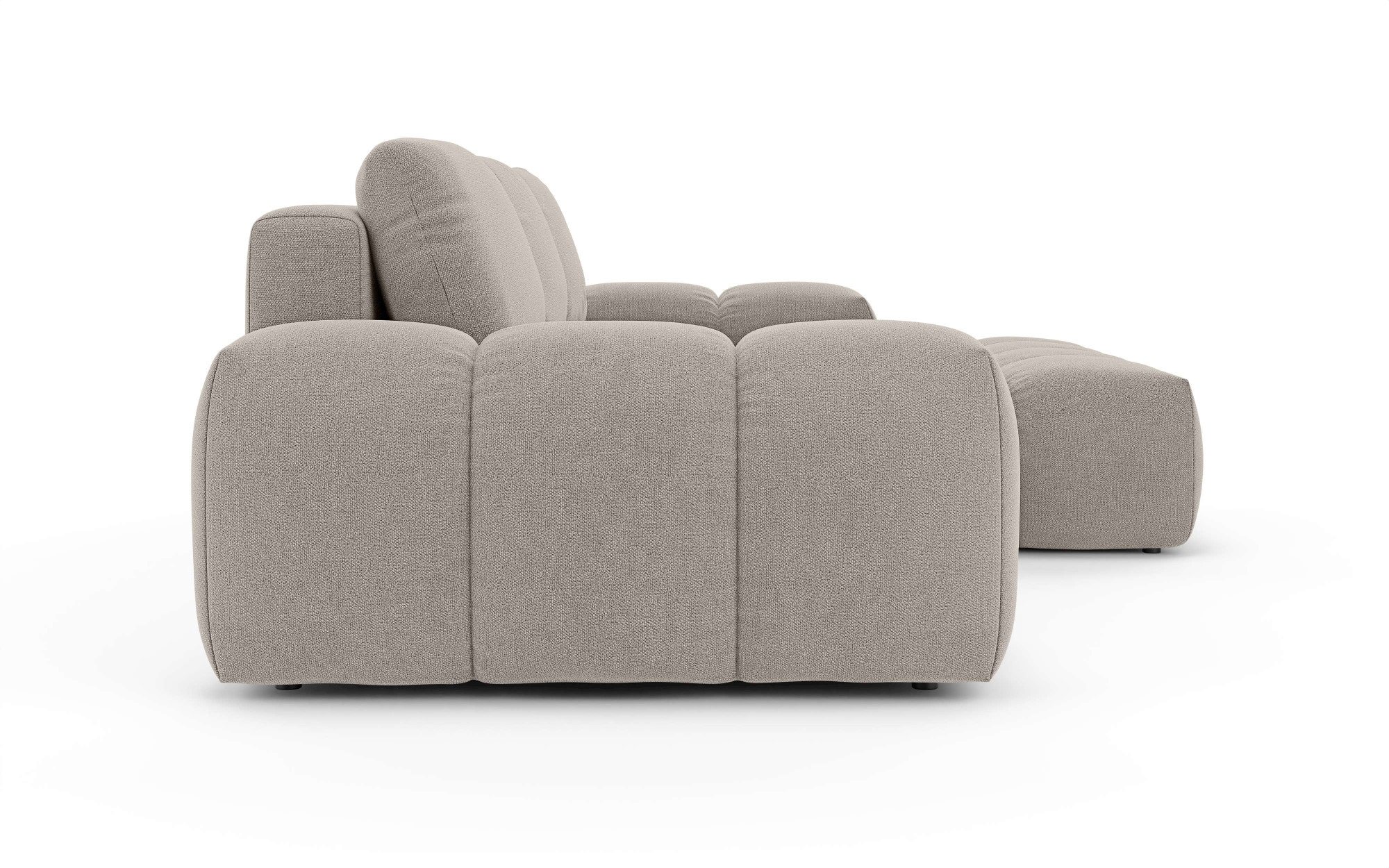 INOSIGN Ecksofa »AZITA klein optionale Schlafsofa mit Bettkasten, B/T/H: 270/166,5/84cm«, L-Form mit Wellenunterfederung, Bubble-Optik