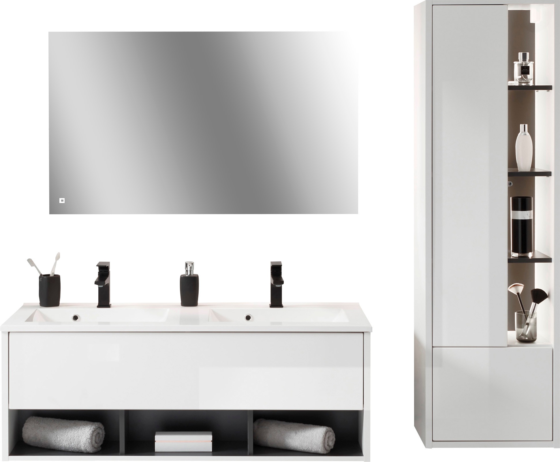 Home affaire Badmöbel-Set "Studio Line, Bad im modernen Design, 3-teiliges günstig online kaufen