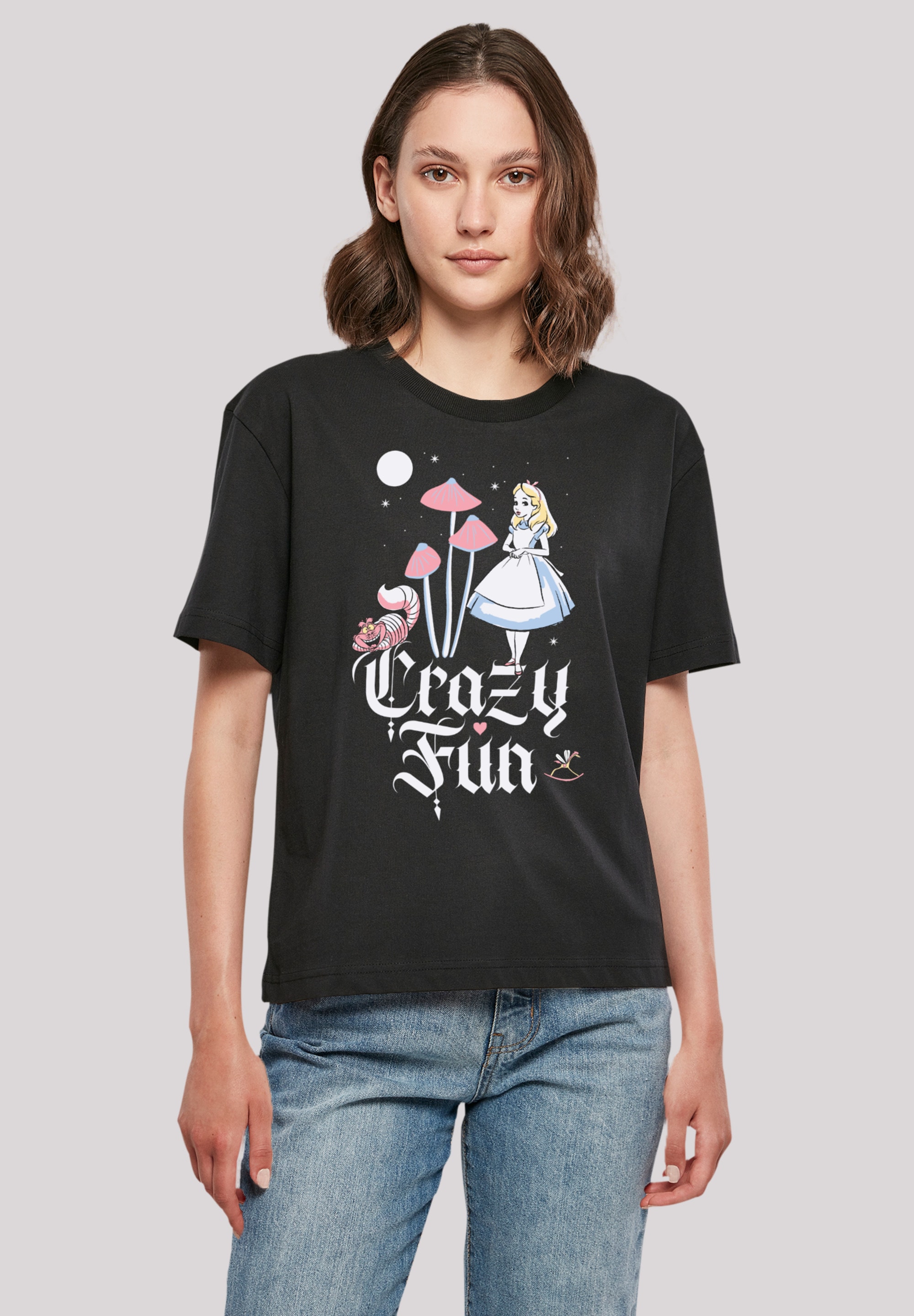 Fun«, | im Qualität »Disney Premium Wunderland T-Shirt Crazy F4NT4STIC bestellen Alice BAUR
