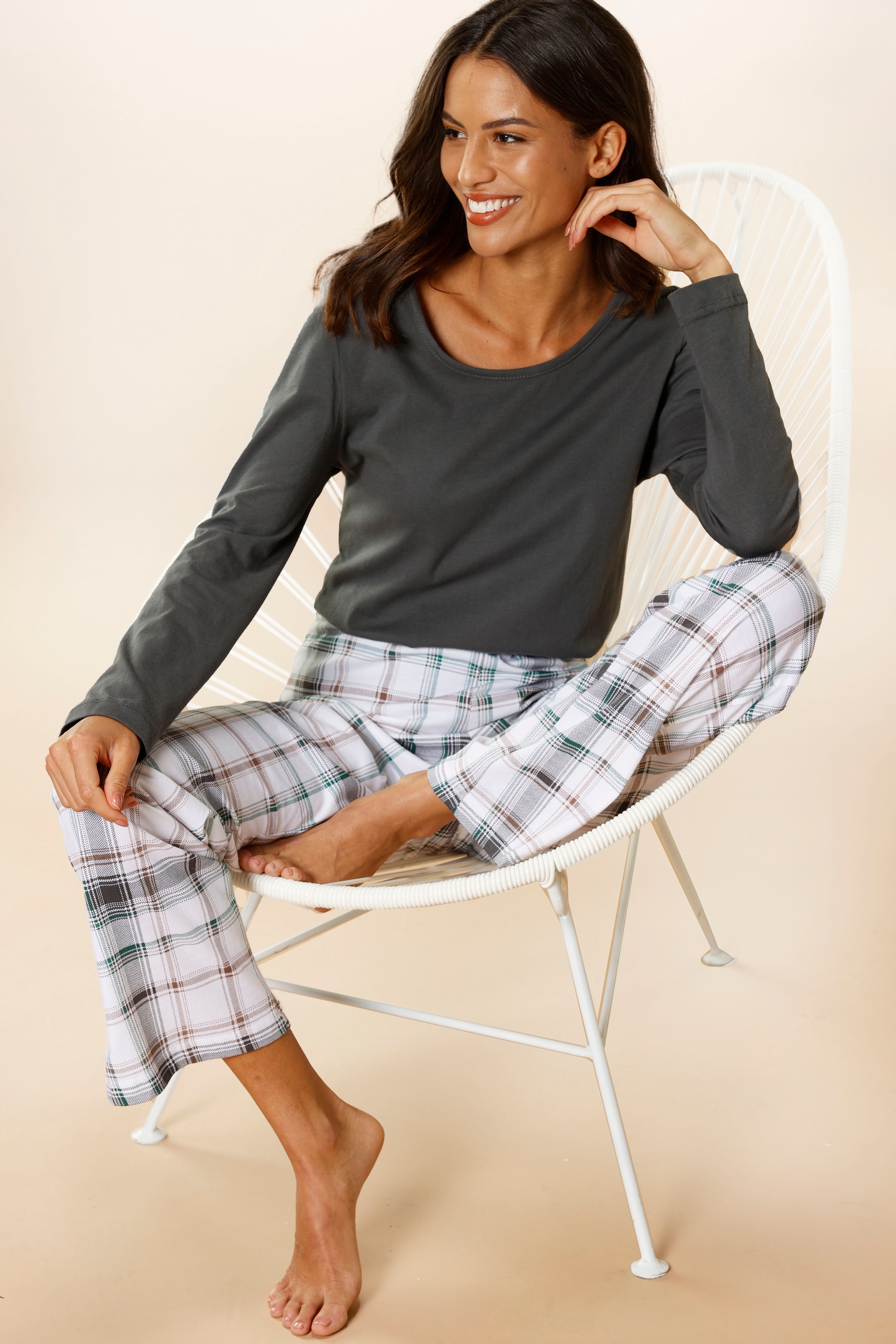 Arizona Pyjama, (2 tlg.), mit Karomuster