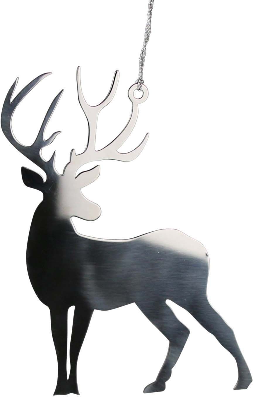 AM Design Baumbehang "Hirsch, Weihnachtsdeko, Christbaumschmuck" aus Edelstahl