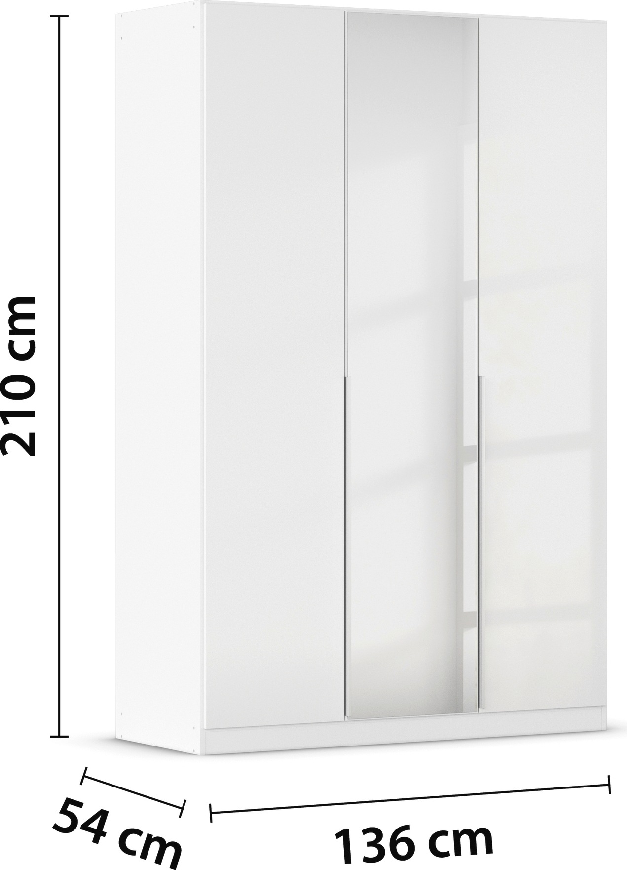 rauch Drehtürenschrank »Kleiderschrank Schrank Garderobe AGORDO mit Dekor- oder Hochglanzfront«, (in zwei Griff-Farben), durchdachte Innenausstattung, in 6 Breiten und 2 Höhen MADE IN GERMANY
