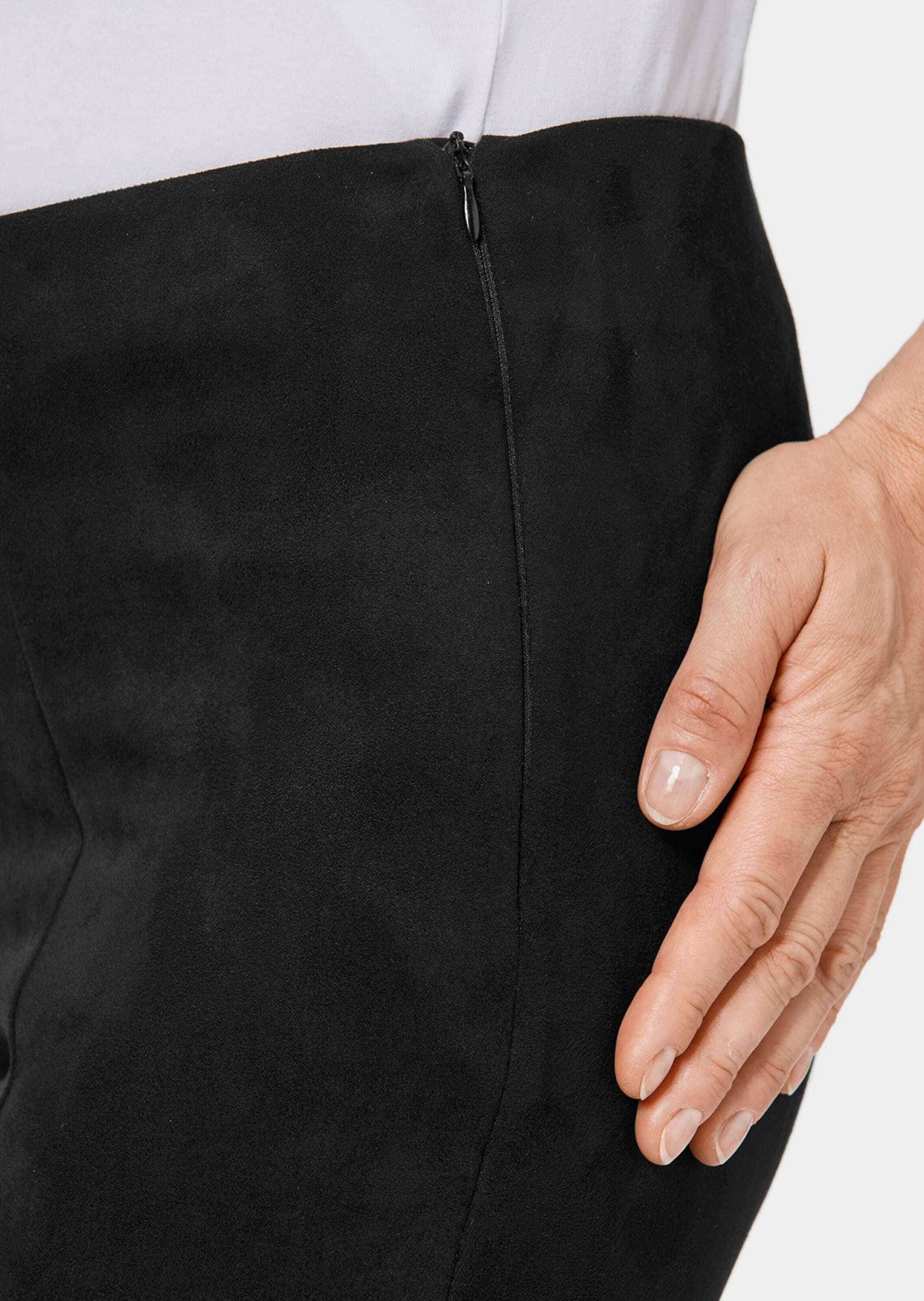 GOLDNER 2-in-1-Hose »Leggings in Veloursleder-Optik Moderne Leggings in trendigem Velourslederimitat«