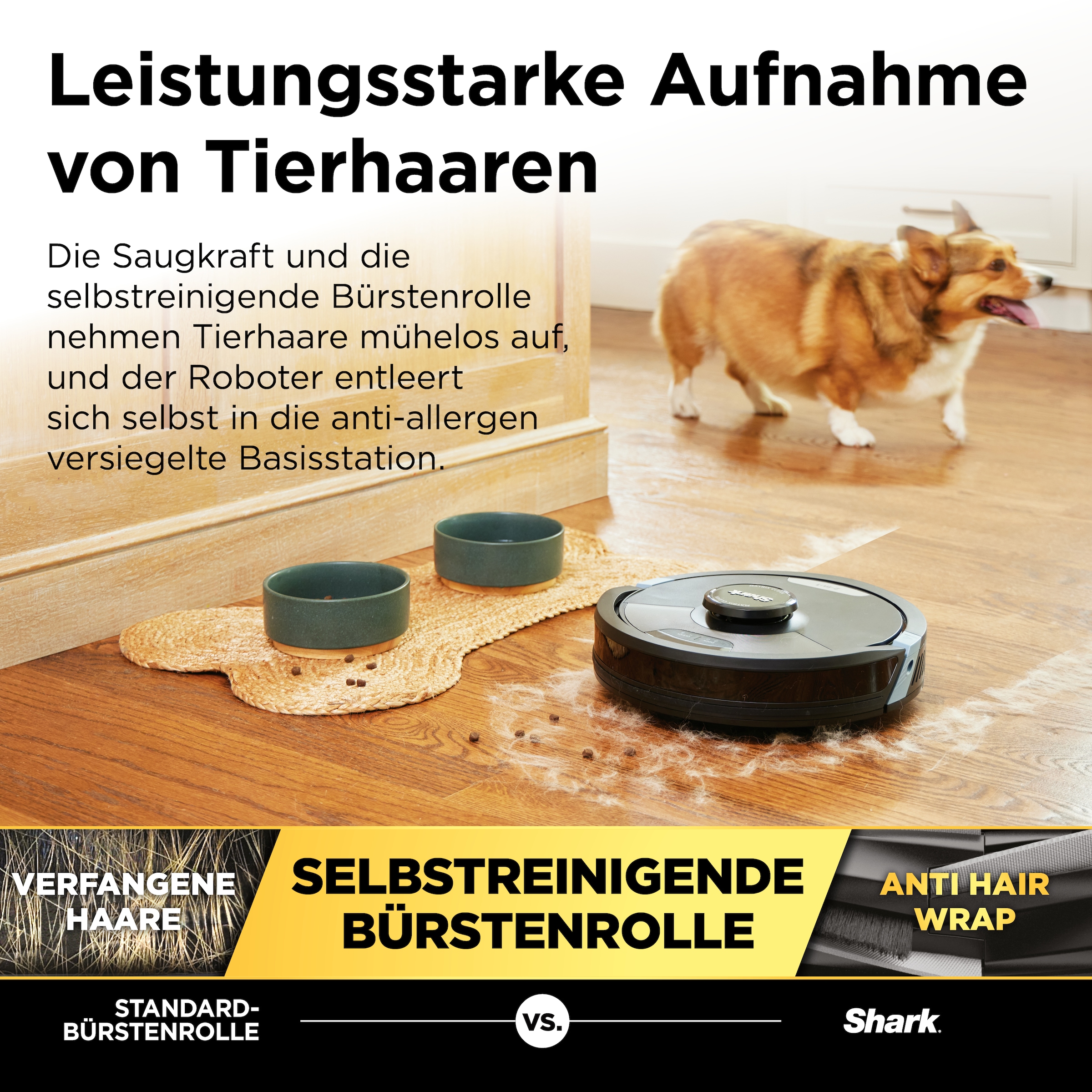 Shark Nass-Trocken-Saugroboter »RV2620WAEU Matrix Plus 2-in-1«, Wischen & Saugen mit automatischem Entleerungssystem