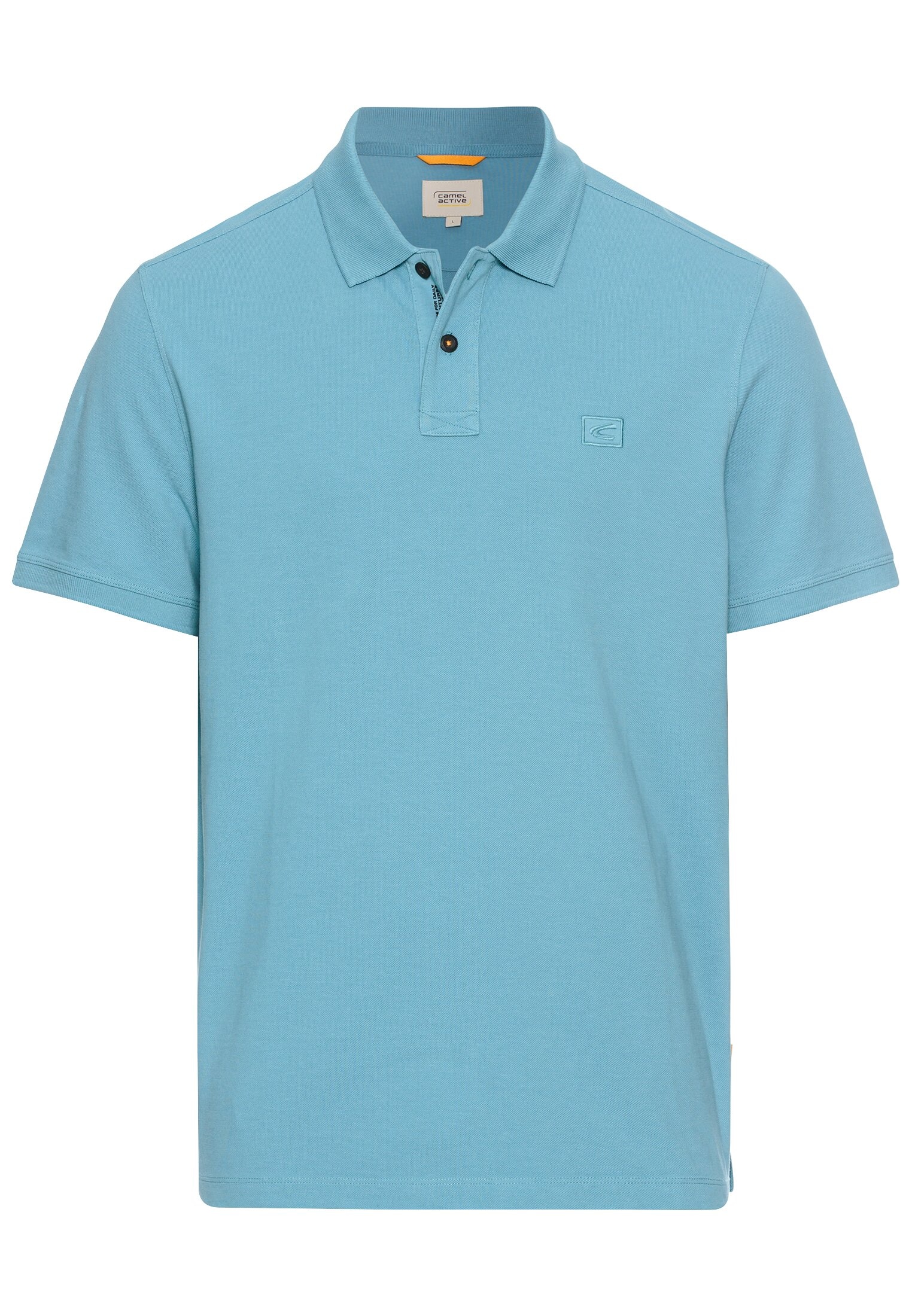camel active Poloshirt normale Passform, Polokragen, 2-Knopf-Form, mit Logo-Stickerei