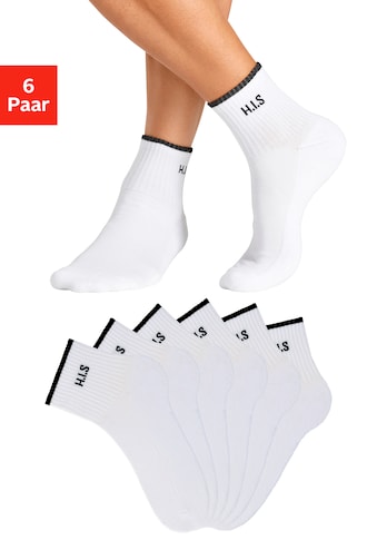 Sportsocken »Kurzsocken«, (Packung, 6 Paar), mit Frottee & verstärkten Belastungszonen