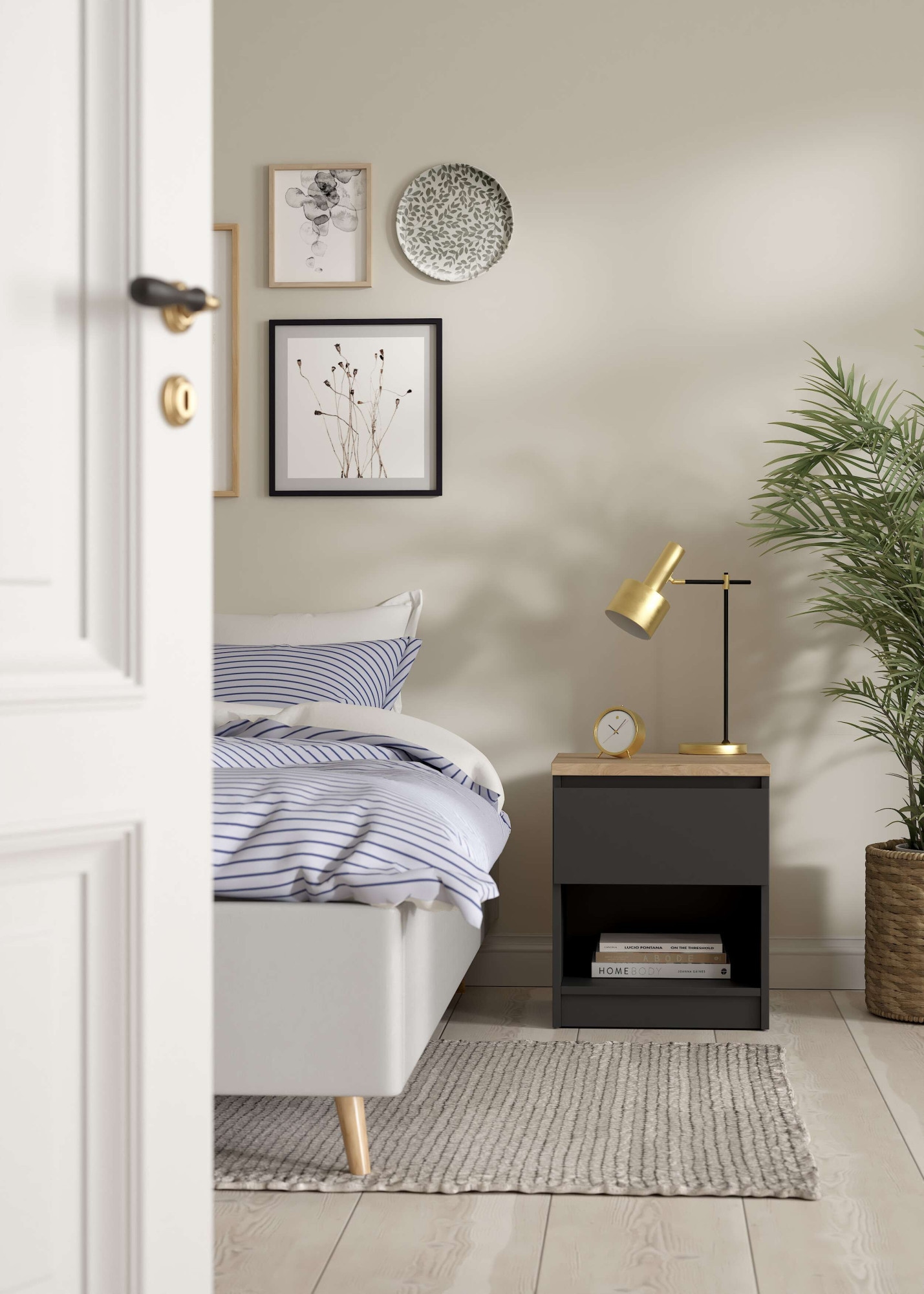 Home affaire Nachttisch »Naia, Nachtkommode, Nachtschrank, Beistelltisch« mit 1 Schublade, Breite 40 cm, Höhe 50 cm