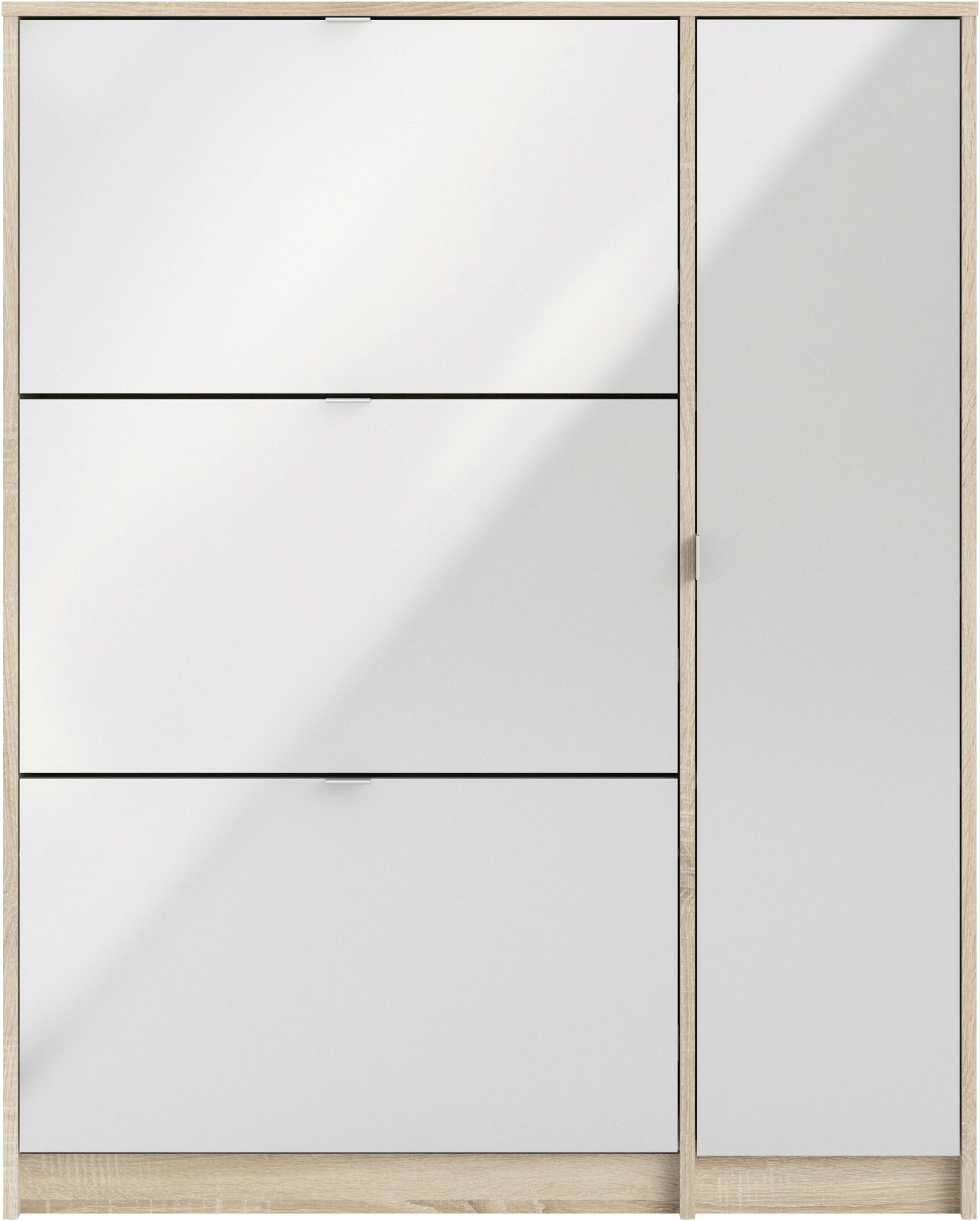 INOSIGN Schuhschrank »Shoes Schuhaufbewahrung, Schuhkommode, Schuhregal,«, mit 3 Klappen, 2 Böden und 1 Tür, Breite99 cm, Höhe 123 cm