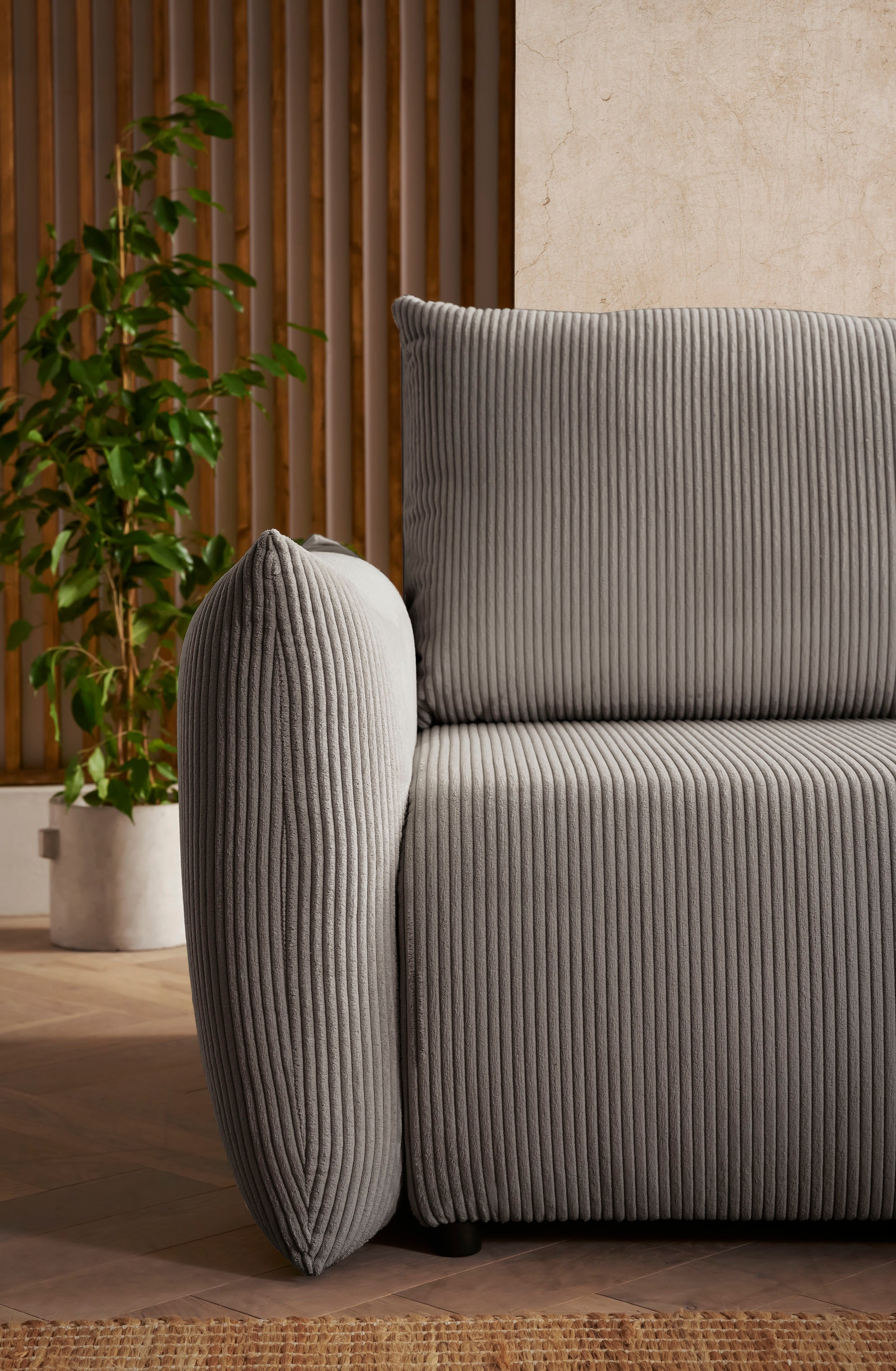 INOSIGN Ecksofa »MAVAS Schlafsofa mit Bettkasten, L-Form,«, ca.257/127cm (Liegefläche 212/145 cm), Cord, Chenille, Struktur