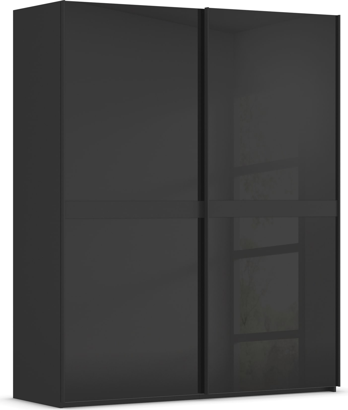 rauch "Kleiderschrank Schrank Garderobe Schlafzimmerschrank SCALE-LINE" edle Optik mit Bauchbinde in Korpusfarbe mit Glasfront MADE IN GERMANY