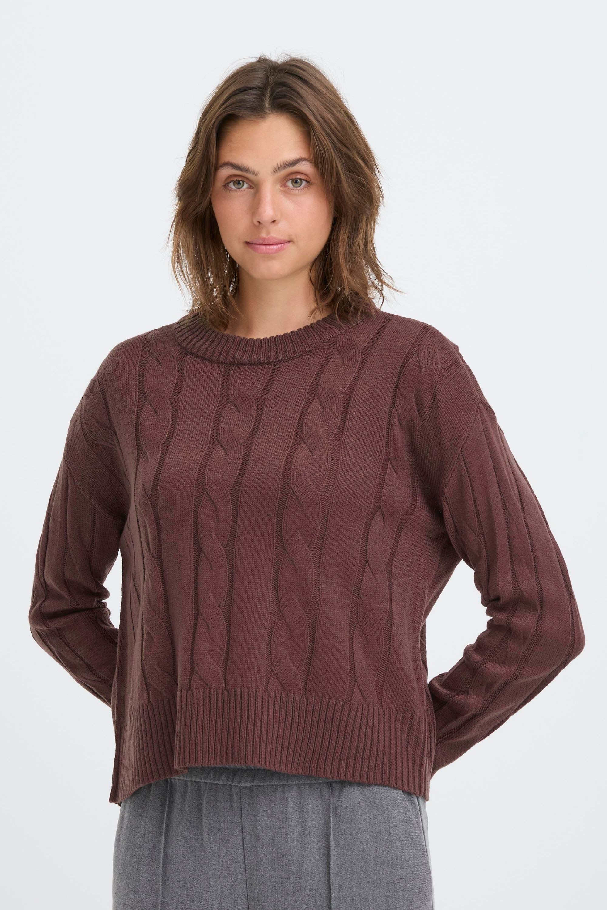 OXMO Strickfleece-Pullover »Strickpullover OXFKIMNI«