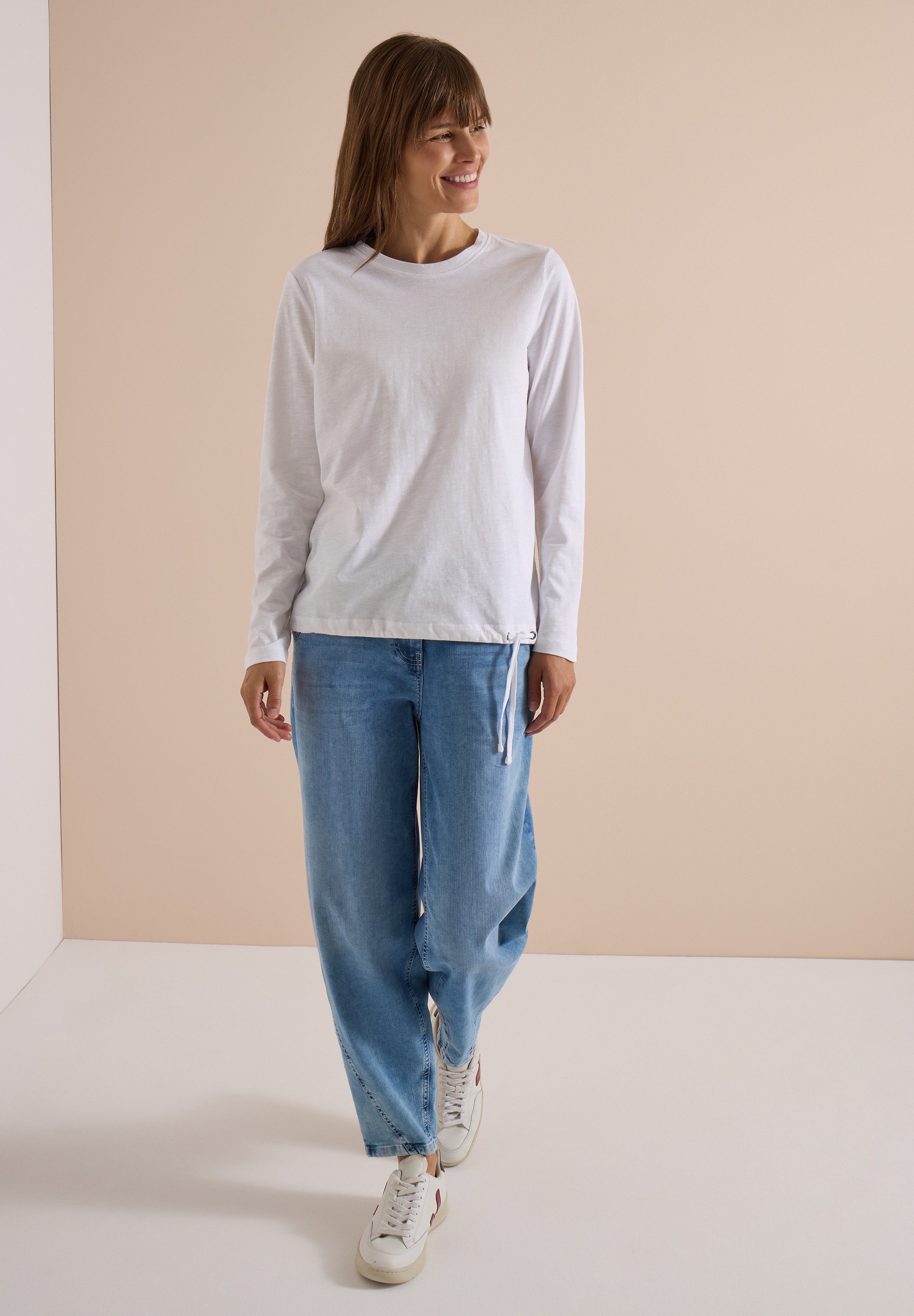 Cecil Langarmshirt aus reiner Baumwolle