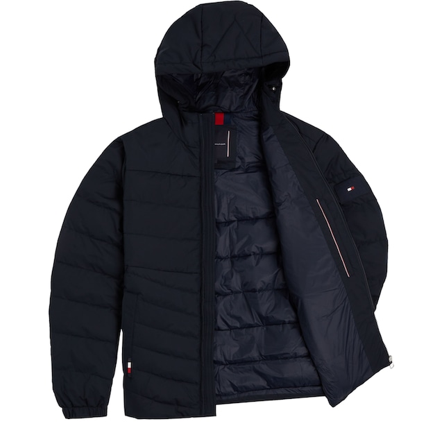 Tommy Hilfiger Steppjacke »BRANDED HOODED JACKET«, mit Kapuze, im  hochgeschlossenen Design ▷ kaufen | BAUR