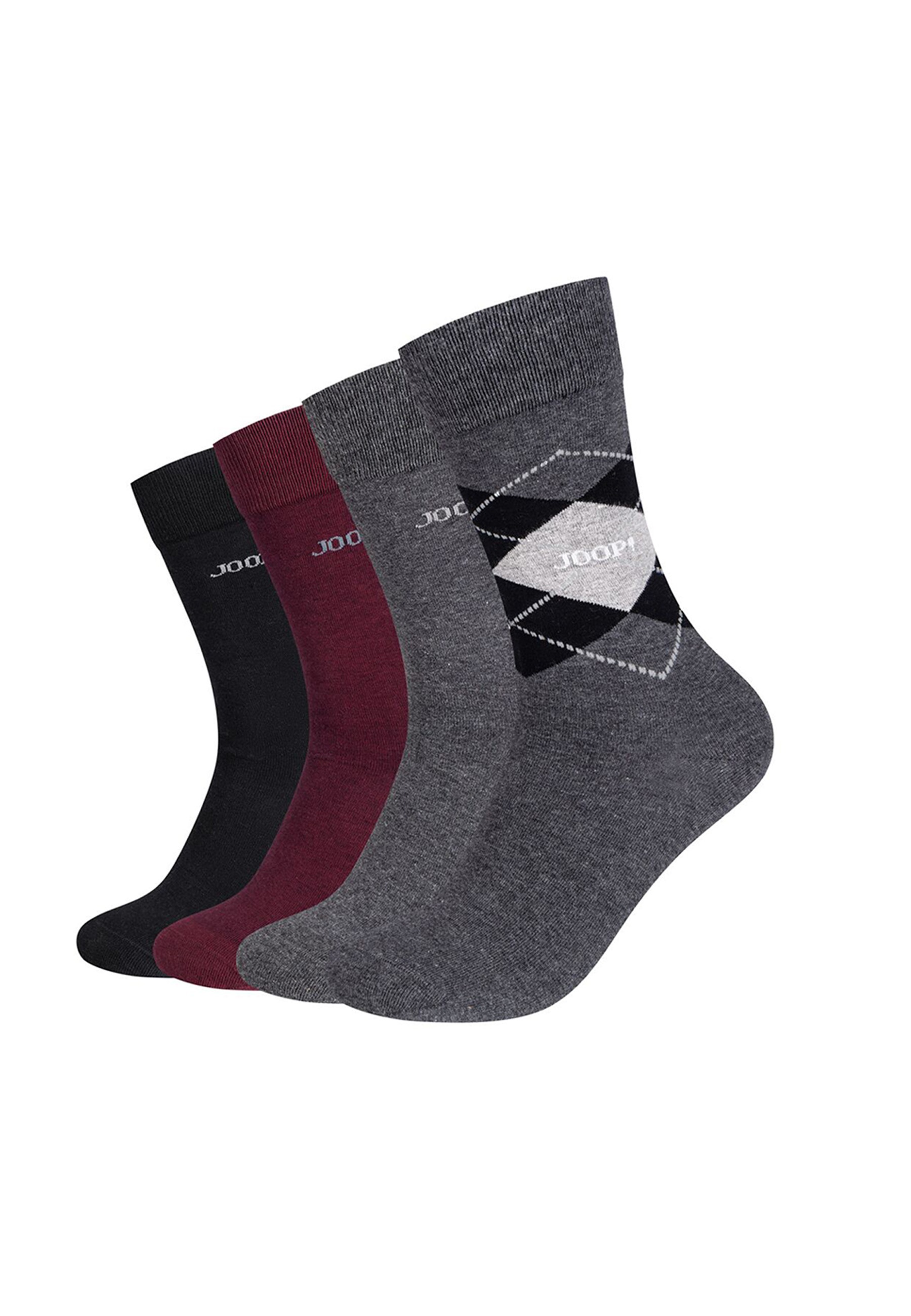 JOOP Socken "premium essentials in Box 4er Pack" 4er Pack Elegante Geschenkbox aus kontrollierter Baumwolle gefertigt