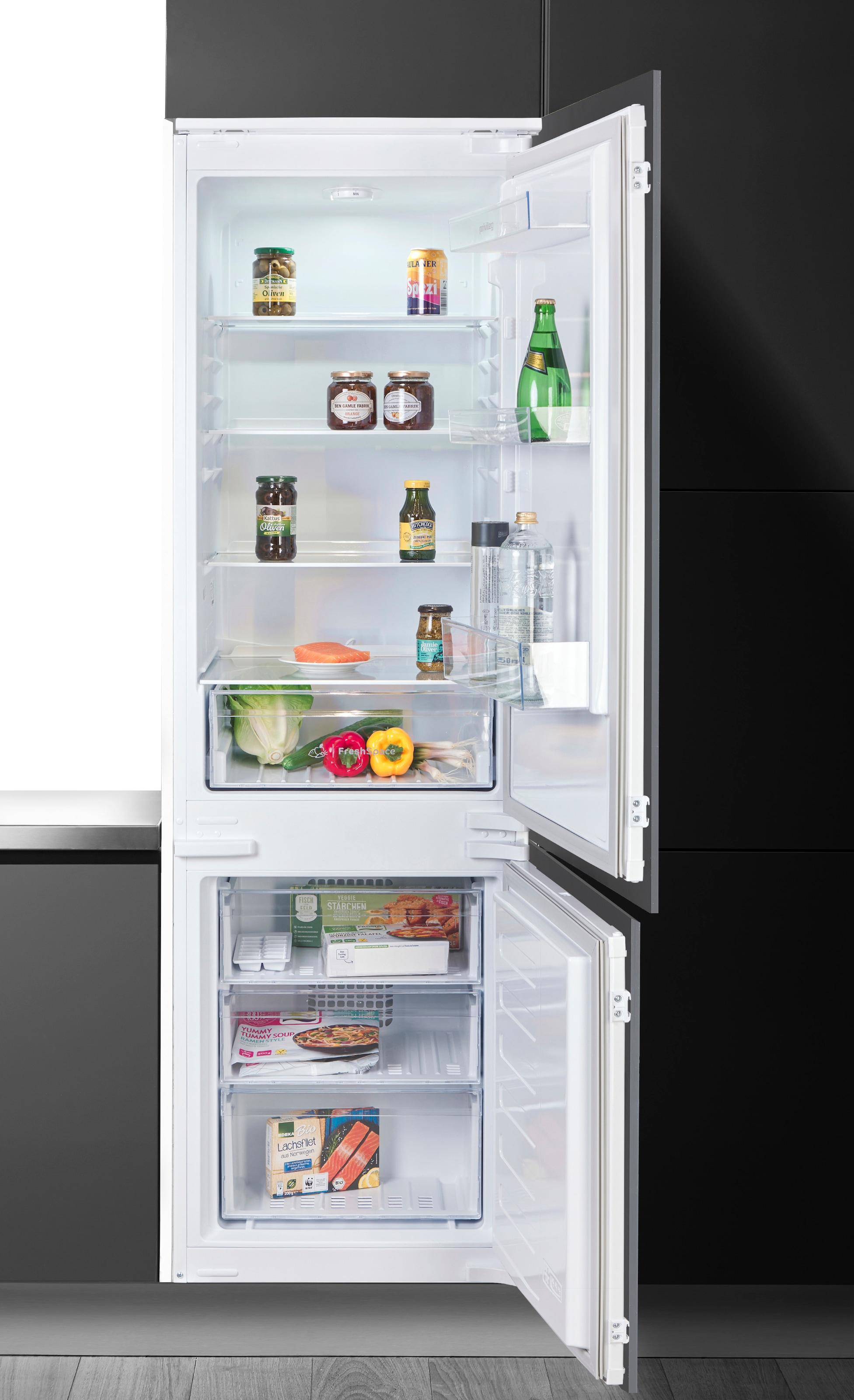 Privileg Einbaukühlgefrierkombination "PCINF 178S2" 177,5 cm hoch 54 cm breit Total NoFrost – nie wieder abtauen, optimal eingebaut
