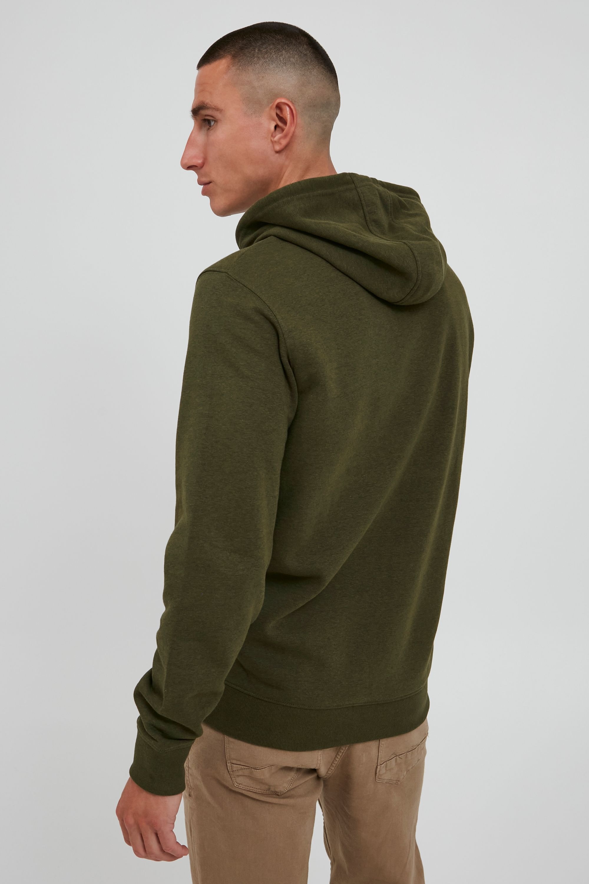 Kaschmirpullover BLEND "Kapuzensweatshirt BHHarrison", Herren, Gr. M, grün (winter moss), Obermaterial: 50% Baumwolle CO. 50% Polyester PES., Pullover 6