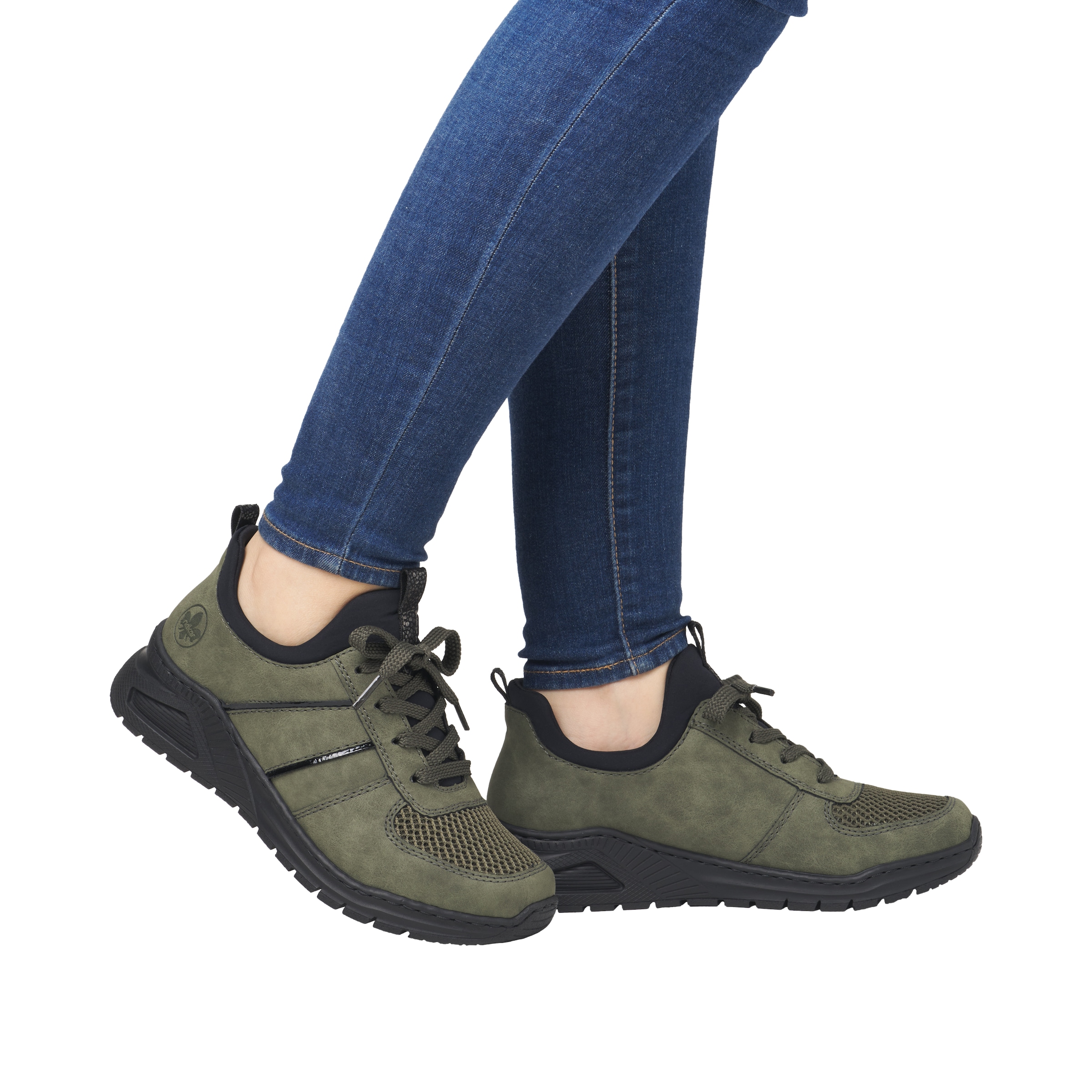 Rieker Slip-On Sneaker, Schlupfschuh, Halbschuh, Freizeitsneaker, weiche MemoSoft-Innensohle