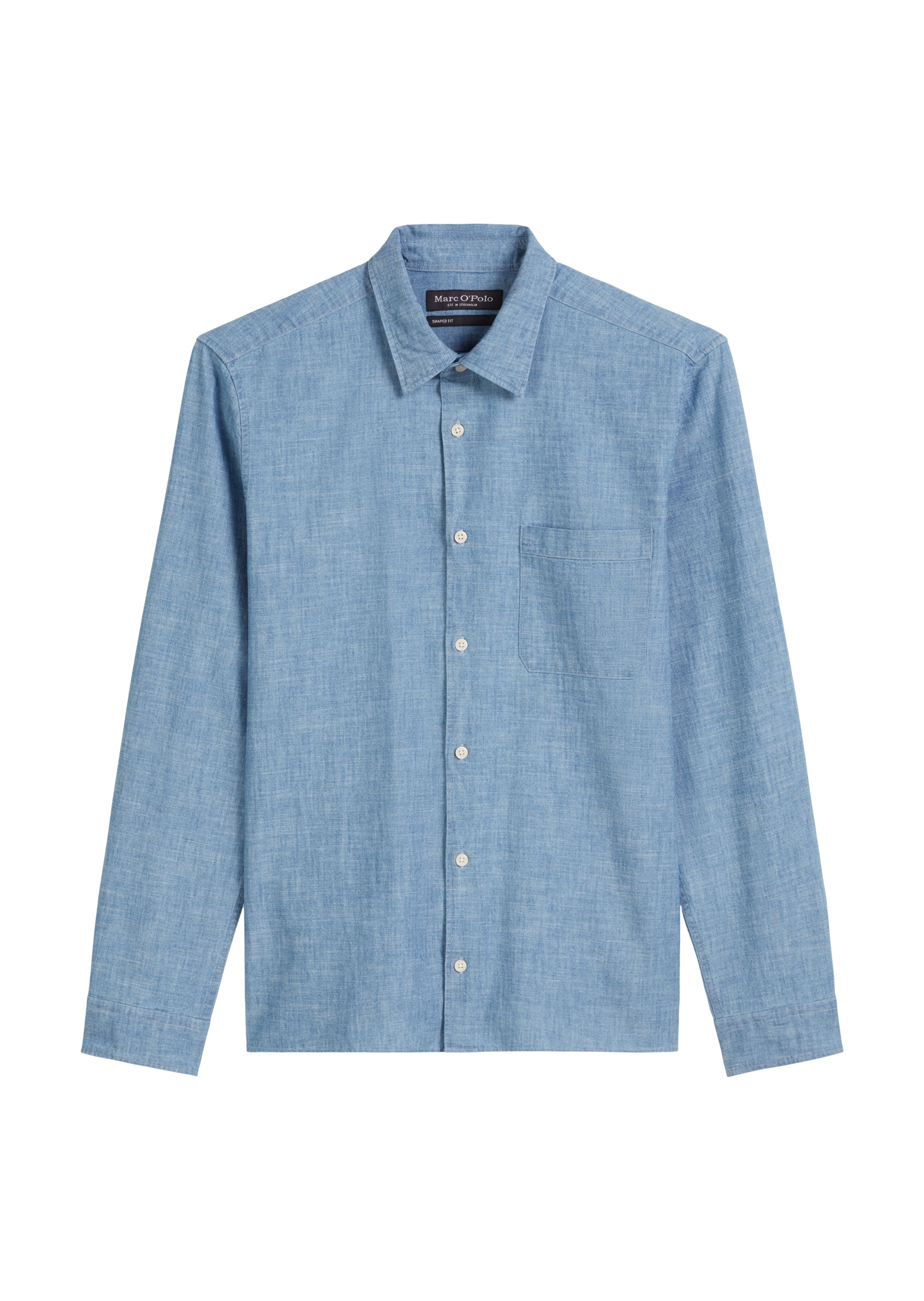 Marc O'Polo Langarmhemd »aus leichtem Bio-Baumwoll-Chambray«