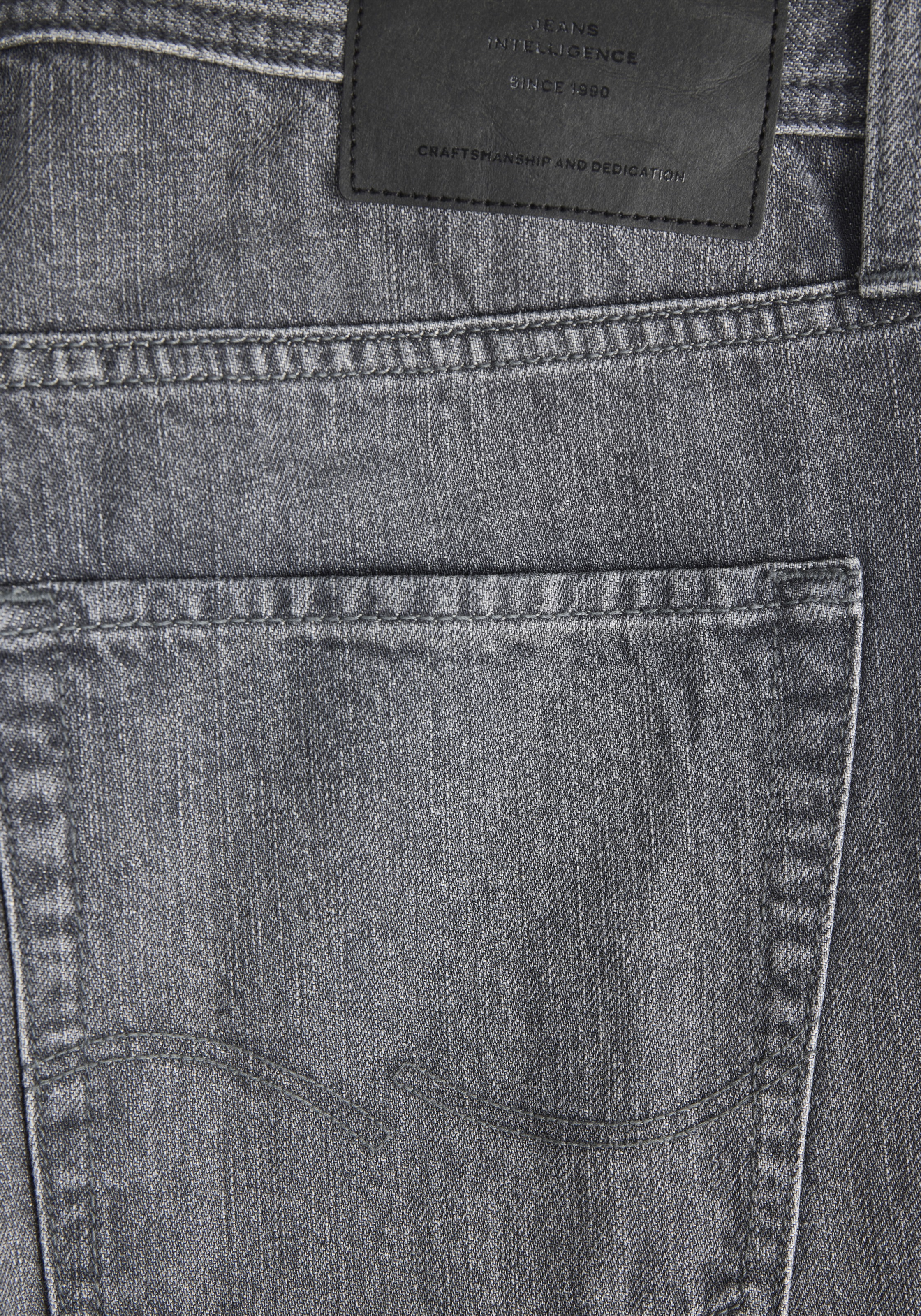 Shorts JACK & JONES, Damen, Gr. M, N-Gr, grau denim, Denim/Jeans, Obermaterial: 100% Baumwolle, Abriebeffekte, relaxed fit, Hosen Shorts 5