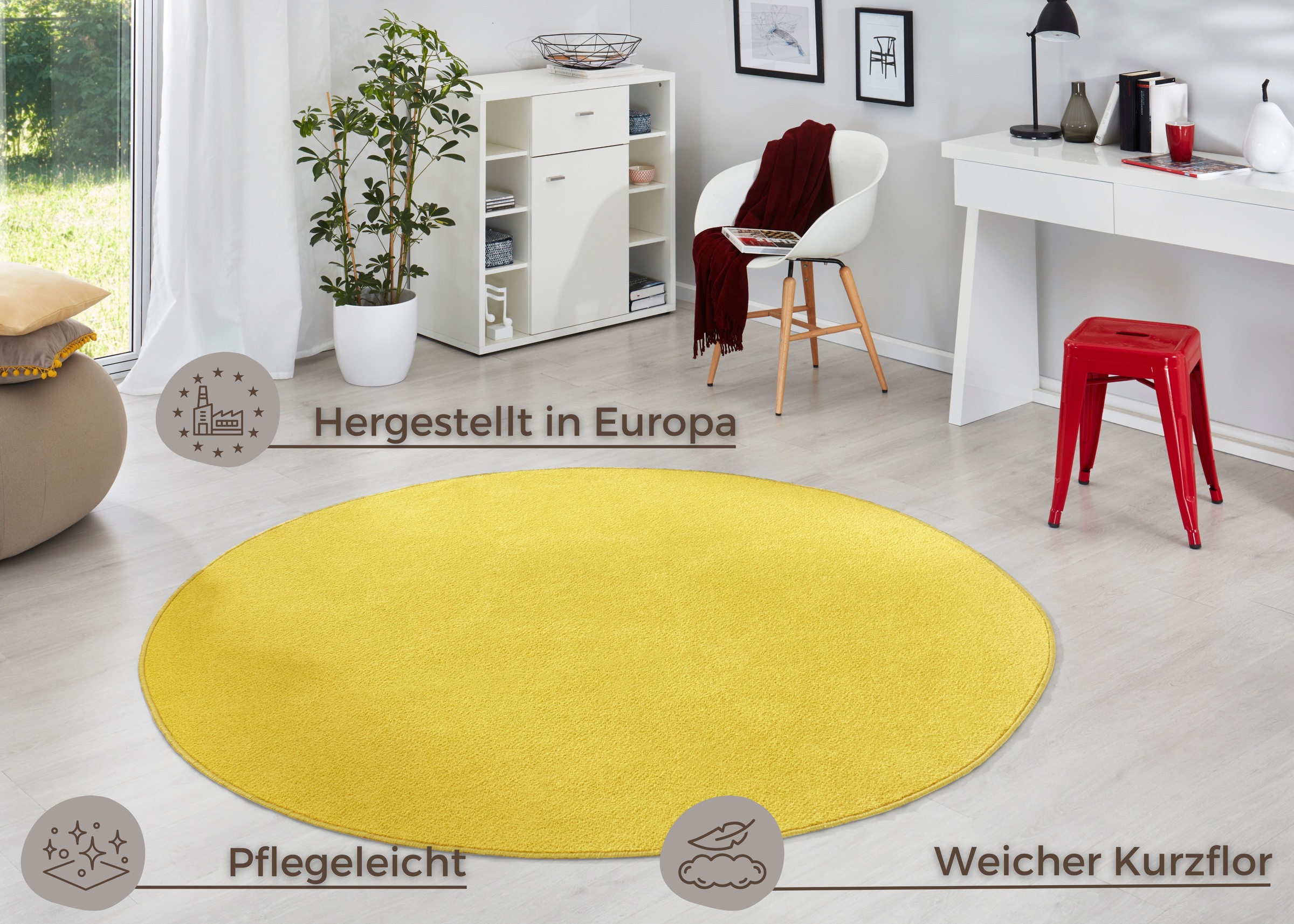 Hanse Home Fancy Rug Yellow 133cm 2