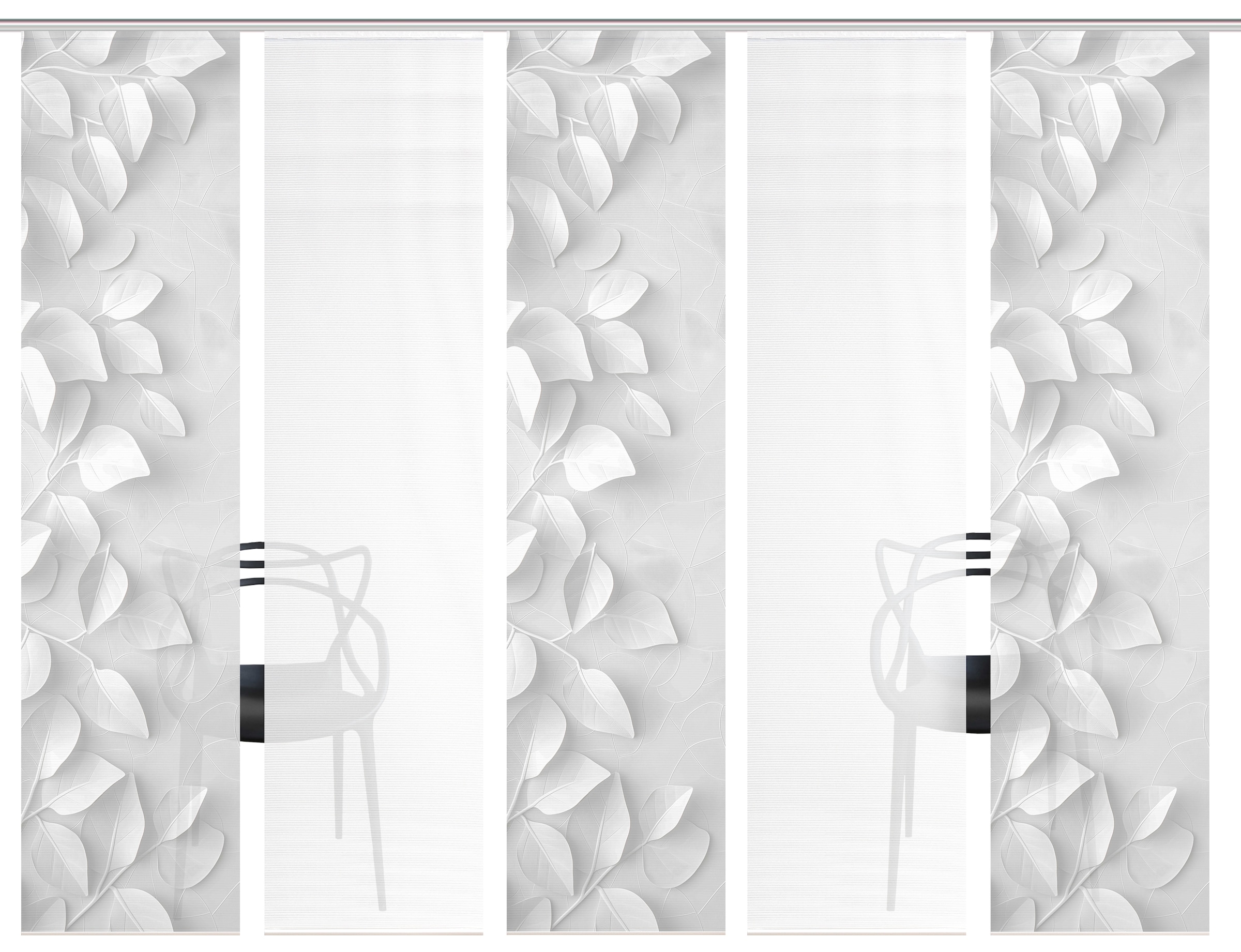 Vision S Schiebegardine "RIXA" Paneelwagen 5 Stk. tlg. Schiebevorhang,Bambu günstig online kaufen