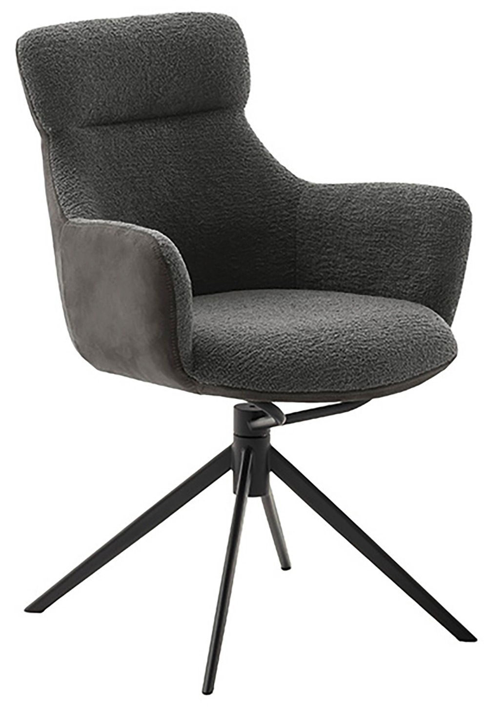 MCA furniture Esszimmerstuhl, Feingewebe, (2er-Set), drehbar 360°, Dreh- & Schwingfunktion, Sitzhöhe ca. 50 cm