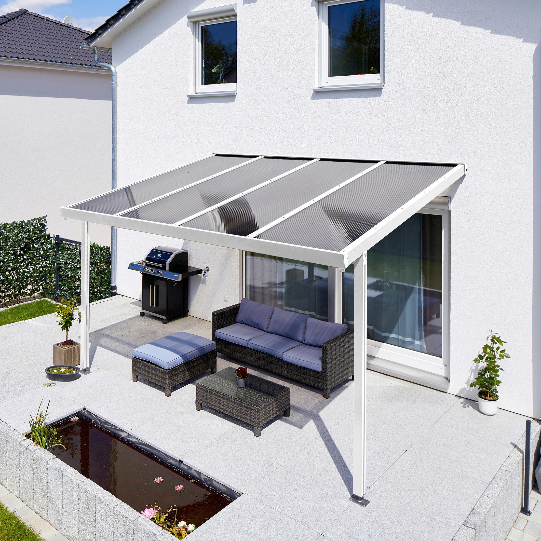 GUTTA Terrassendach "Premium", BxT: 410x306 cm, Dach Polycarbonat bronce