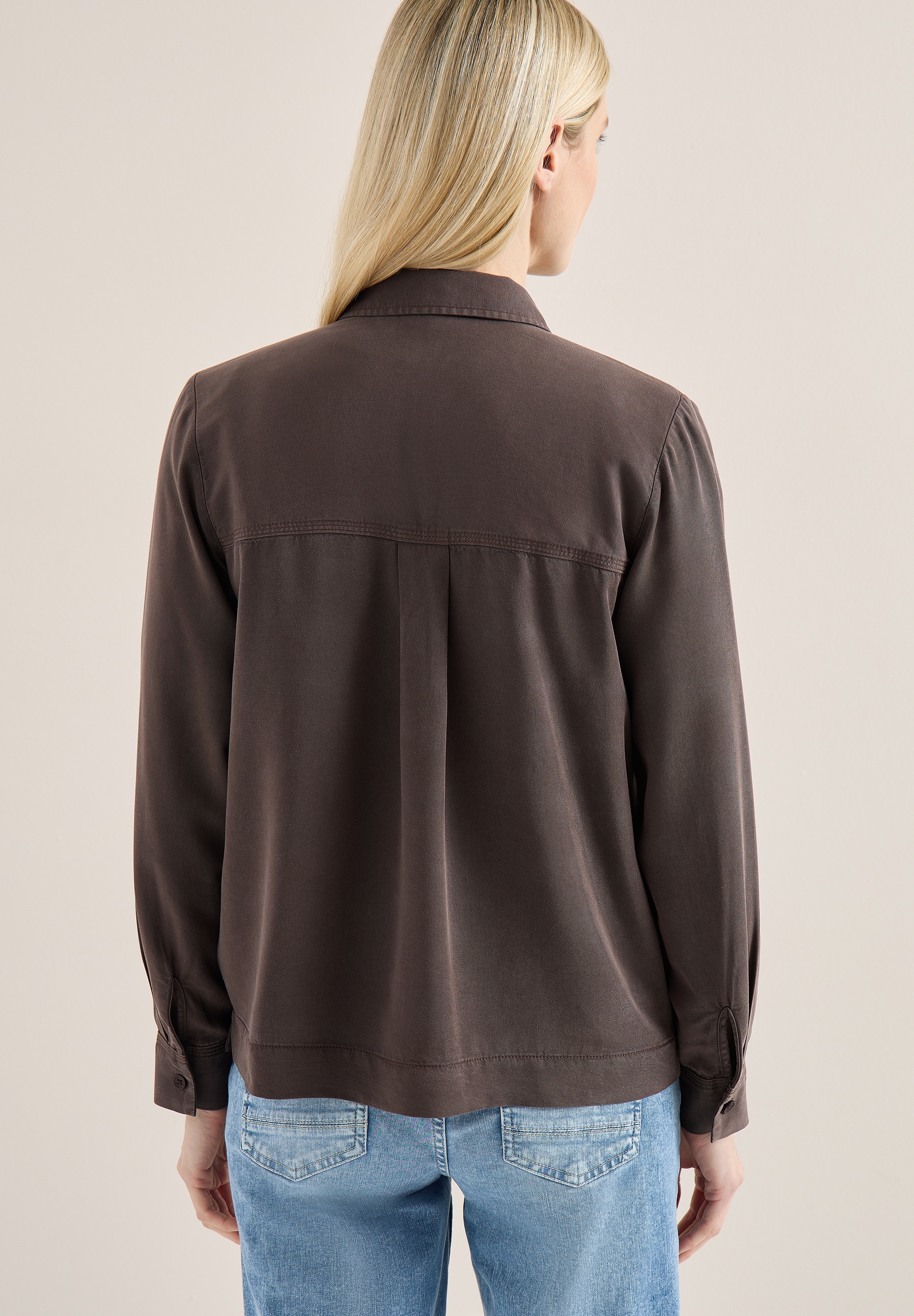 Cecil Langarmbluse aus atmungsaktivem Lyocell