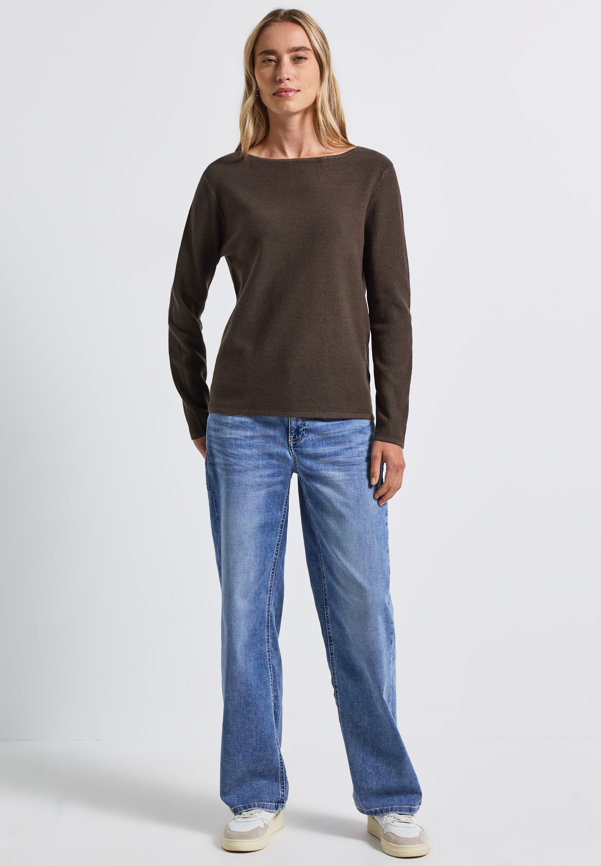 STREET ONE Strickpullover, mit U-Boot-Ausschnitt