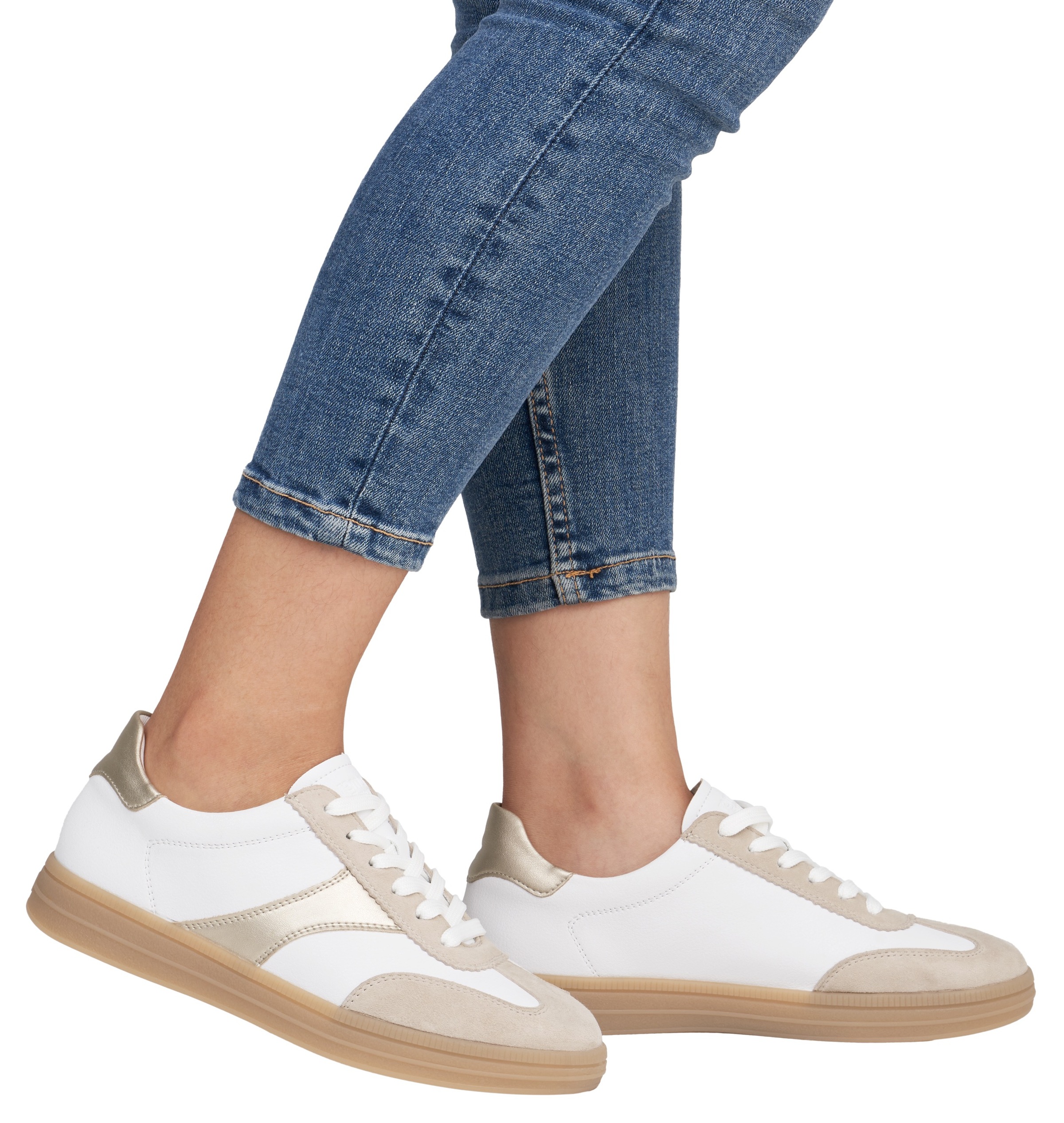 Remonte Damen Sneaker Weiß Gold 3