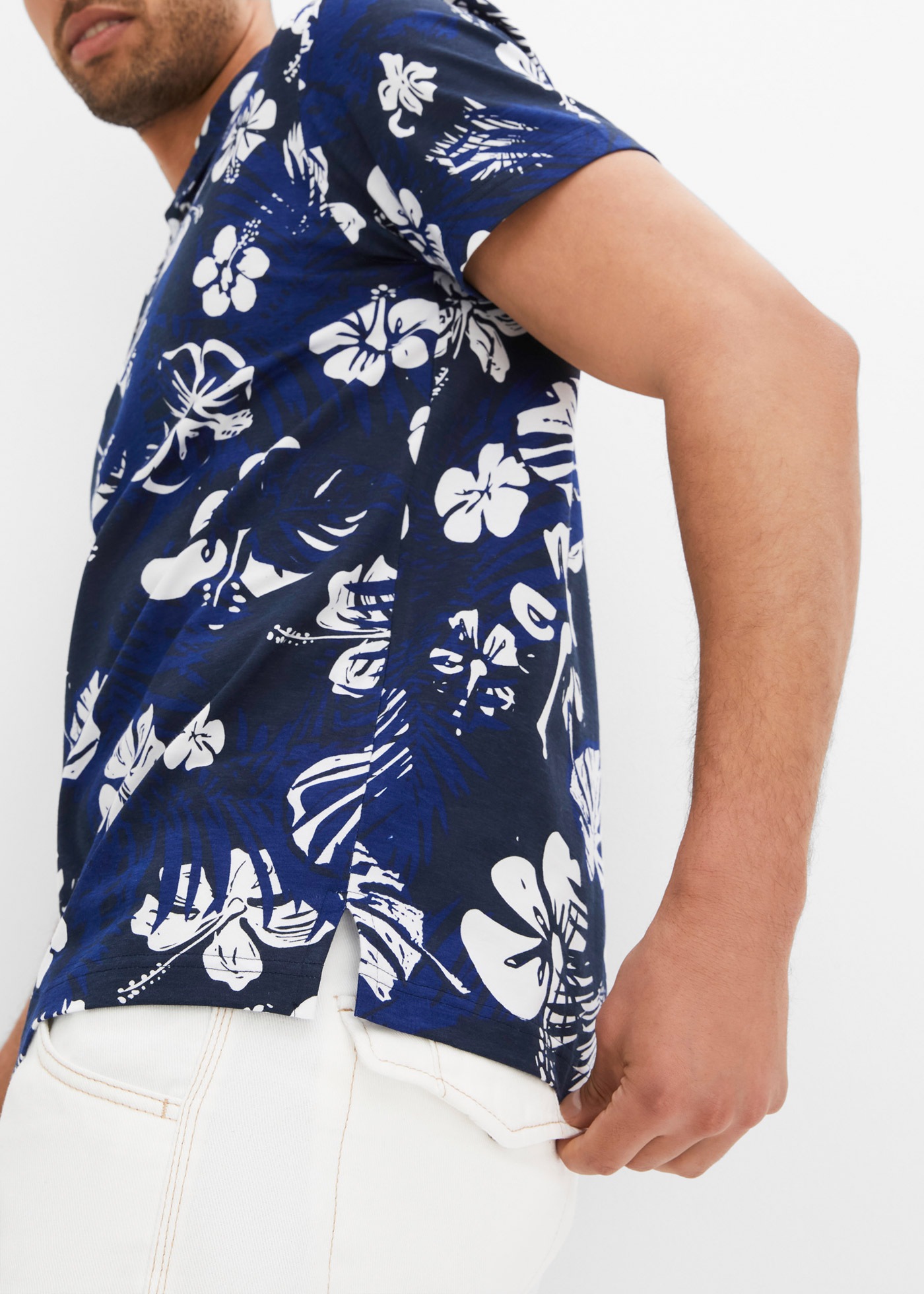 bonprix Poloshirt Kurzarm, mit Polokragen mit Knopfleiste, aus Baumwolle günstig online kaufen