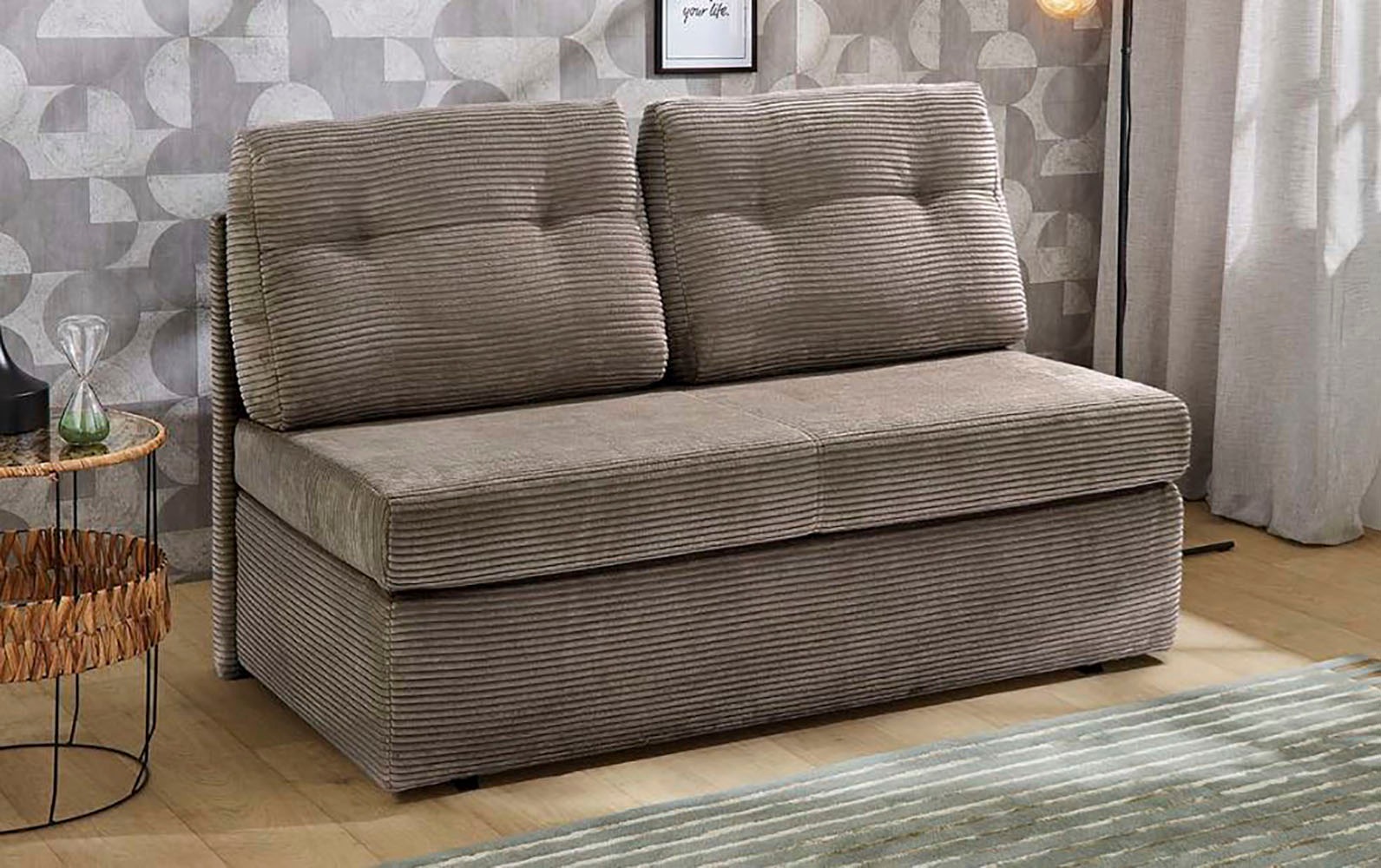Jockenhöfer Gruppe Schlafsofa "Torben, B: 130 cm, Liegefl. 126x191 cm" mit Schlaffunktion, Bettkasten & Rückenkissen