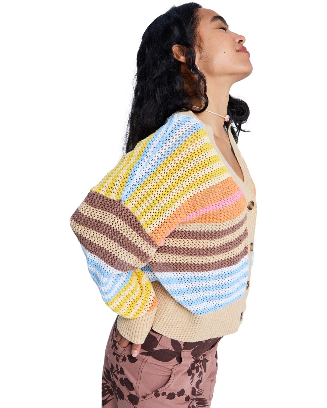 Roxy Fleecepullover »Cosmic Coast Stripes«
