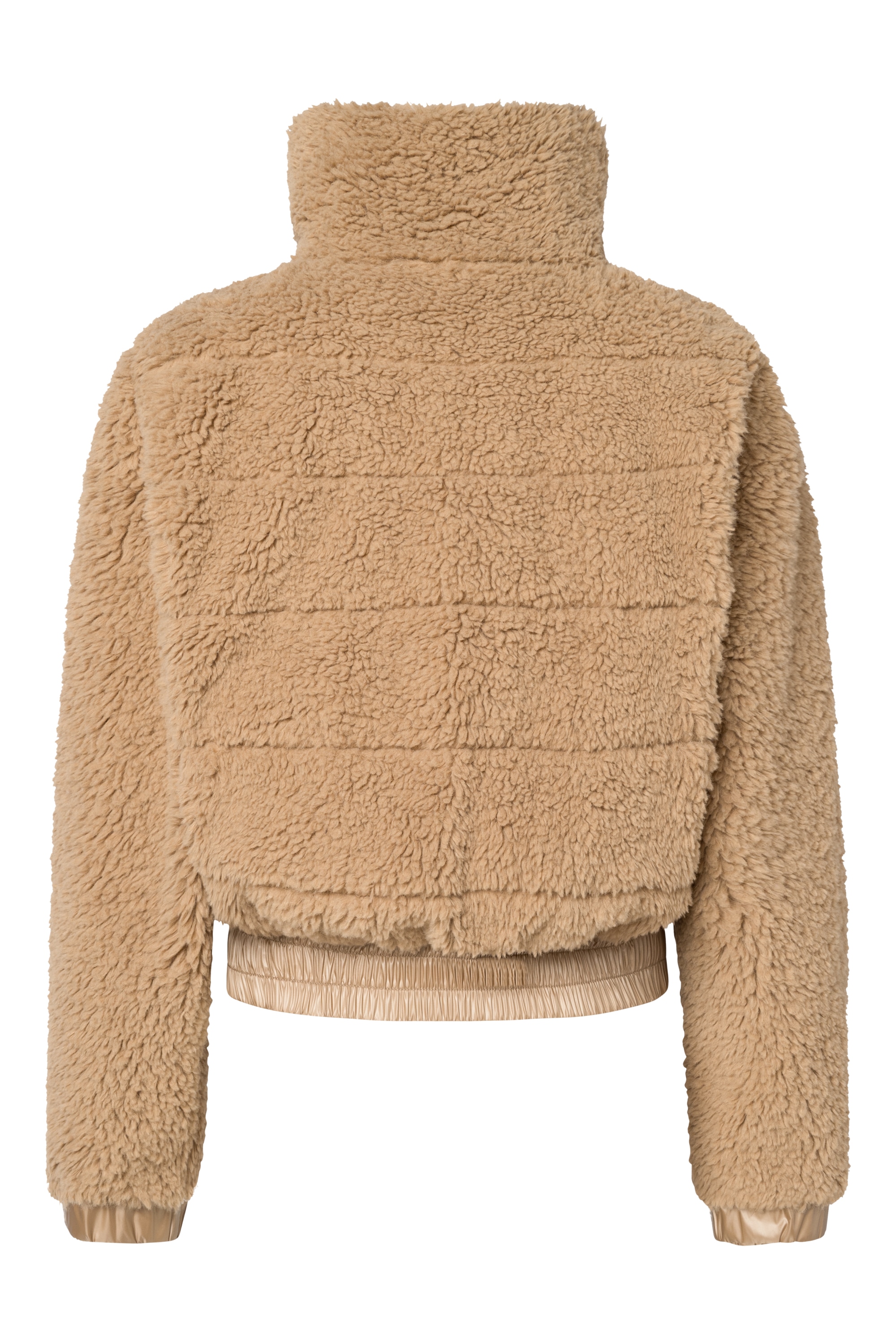 Joop Jeans Fellimitatjacke »Olivet«, ohne Kapuze, Mit Rundhalsausschnitt