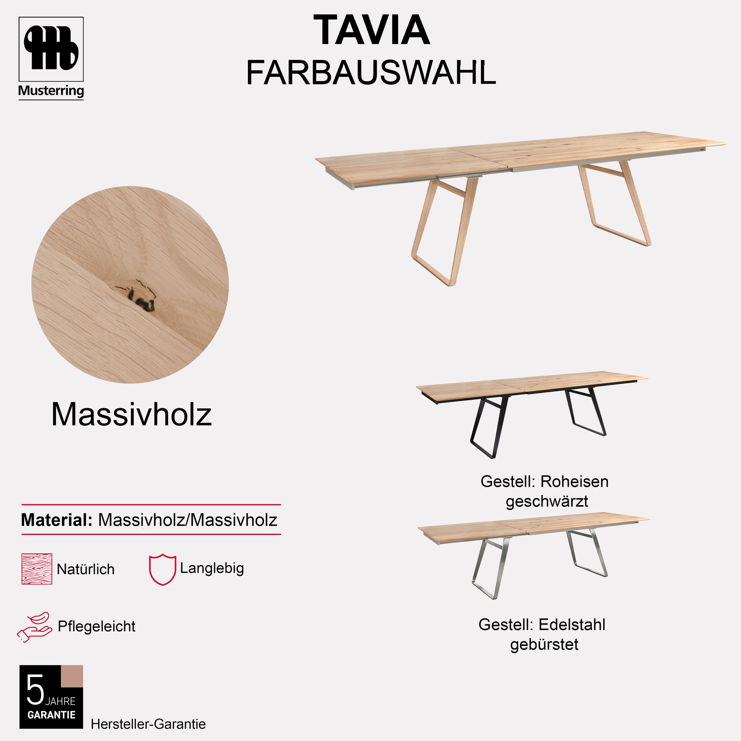 Musterring Tavia Dining Table Brown Oak 2